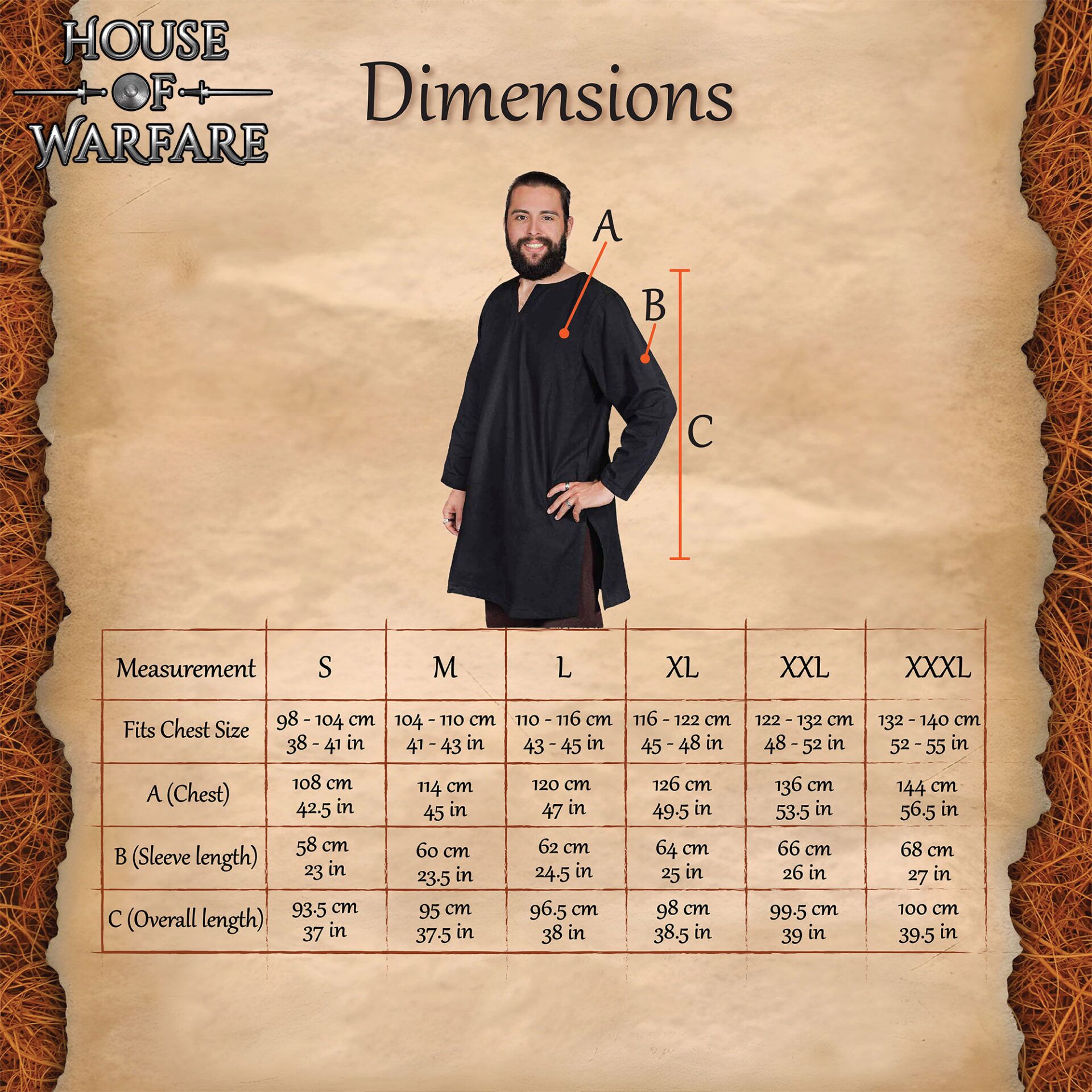 Medieval Full Sleeve Cotton Tunic Historical Costume Shirt-701392BK 2 Medieval Full Sleeve Cotton Tunic