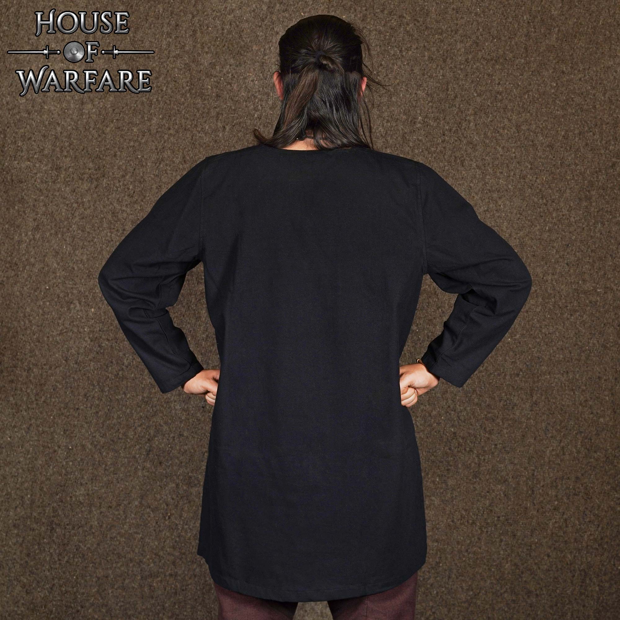 Medieval Full Sleeve Cotton Tunic Historical Costume Shirt-701392BK 4 Medieval Full Sleeve Cotton Tunic