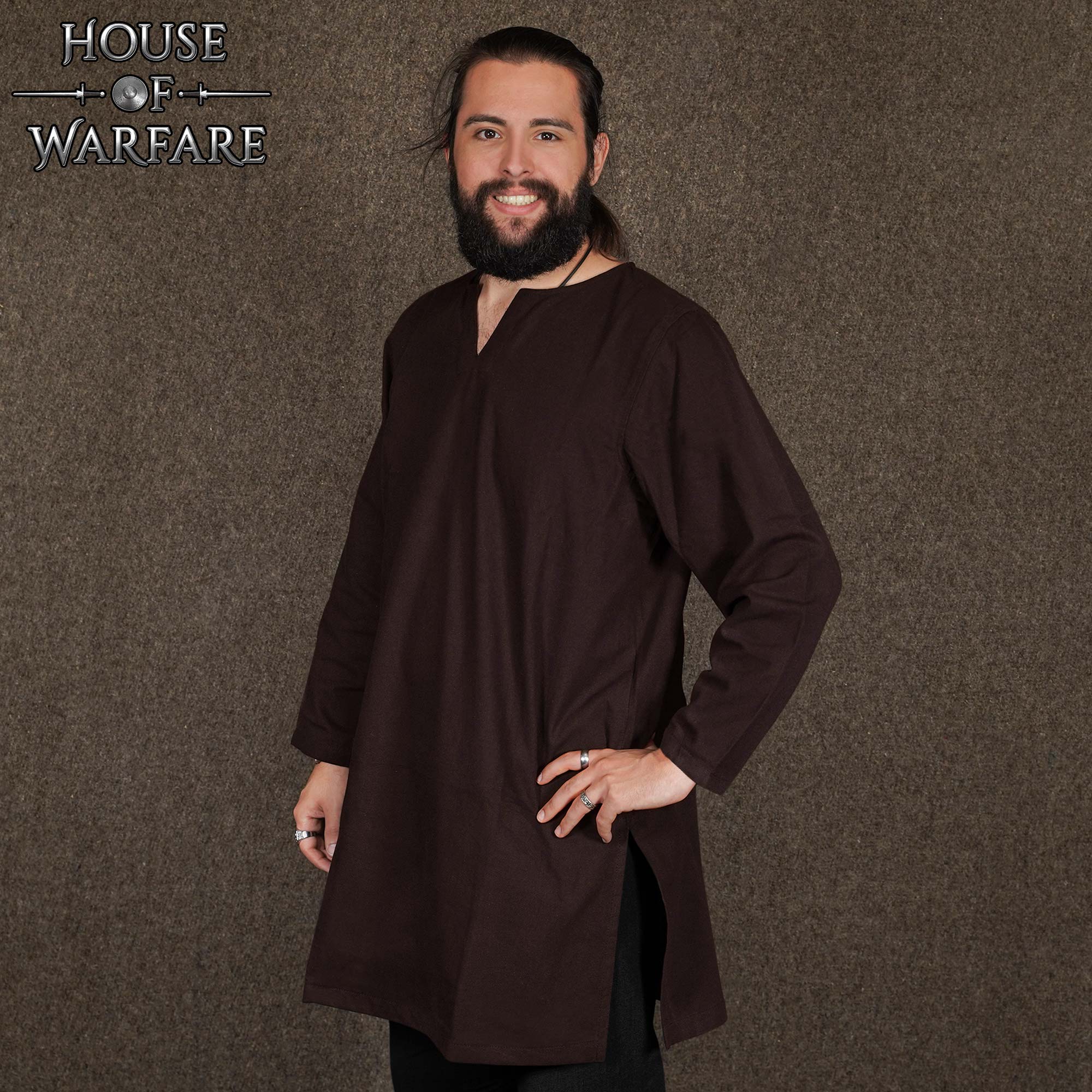 Medieval Full Sleeve Cotton Tunic Historical Costume Shirt-701392BR Medieval Full Sleeve Cotton Tunic