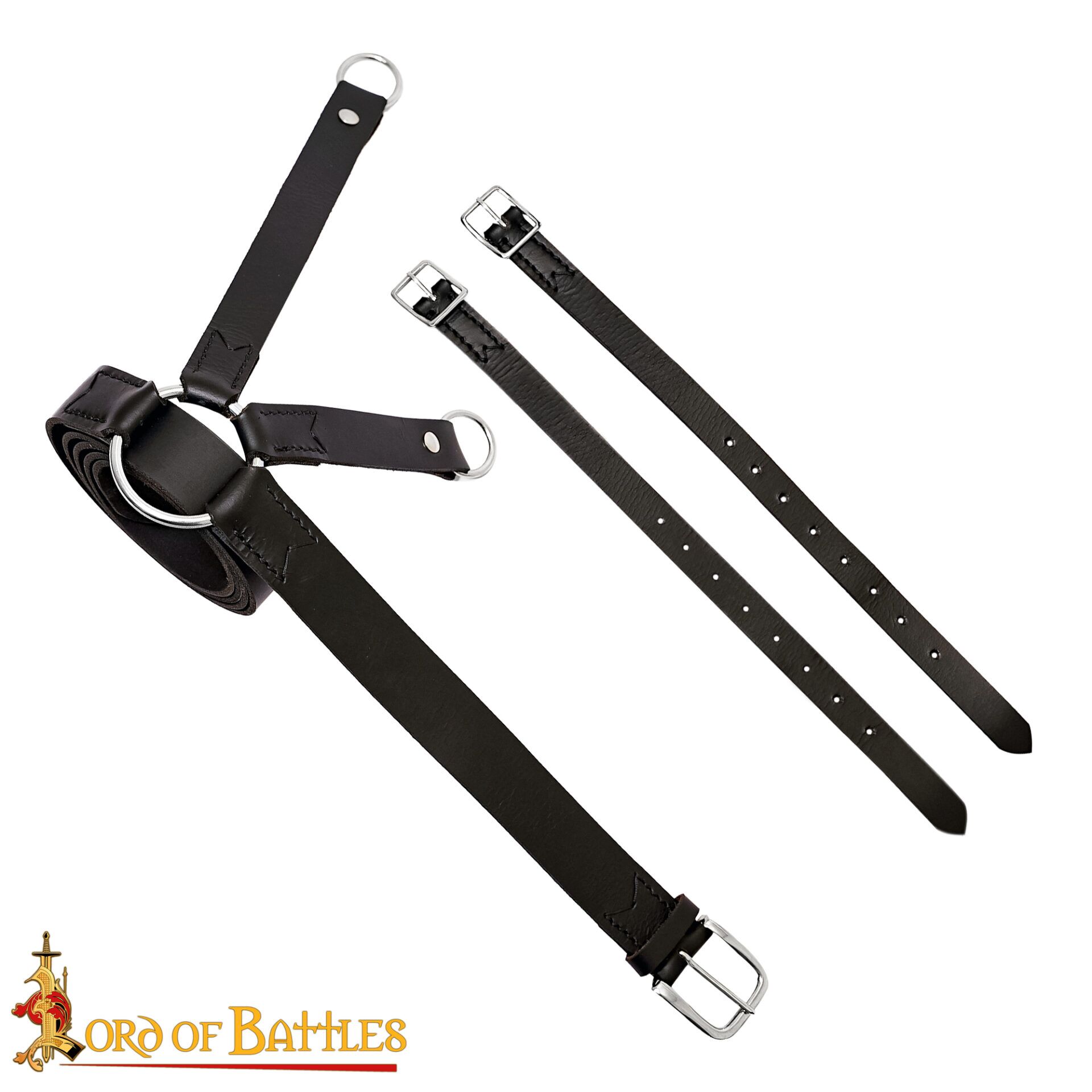 16th Century Renaissance Leather Sword Belt with Frog-26246BK 4 sword Belt
