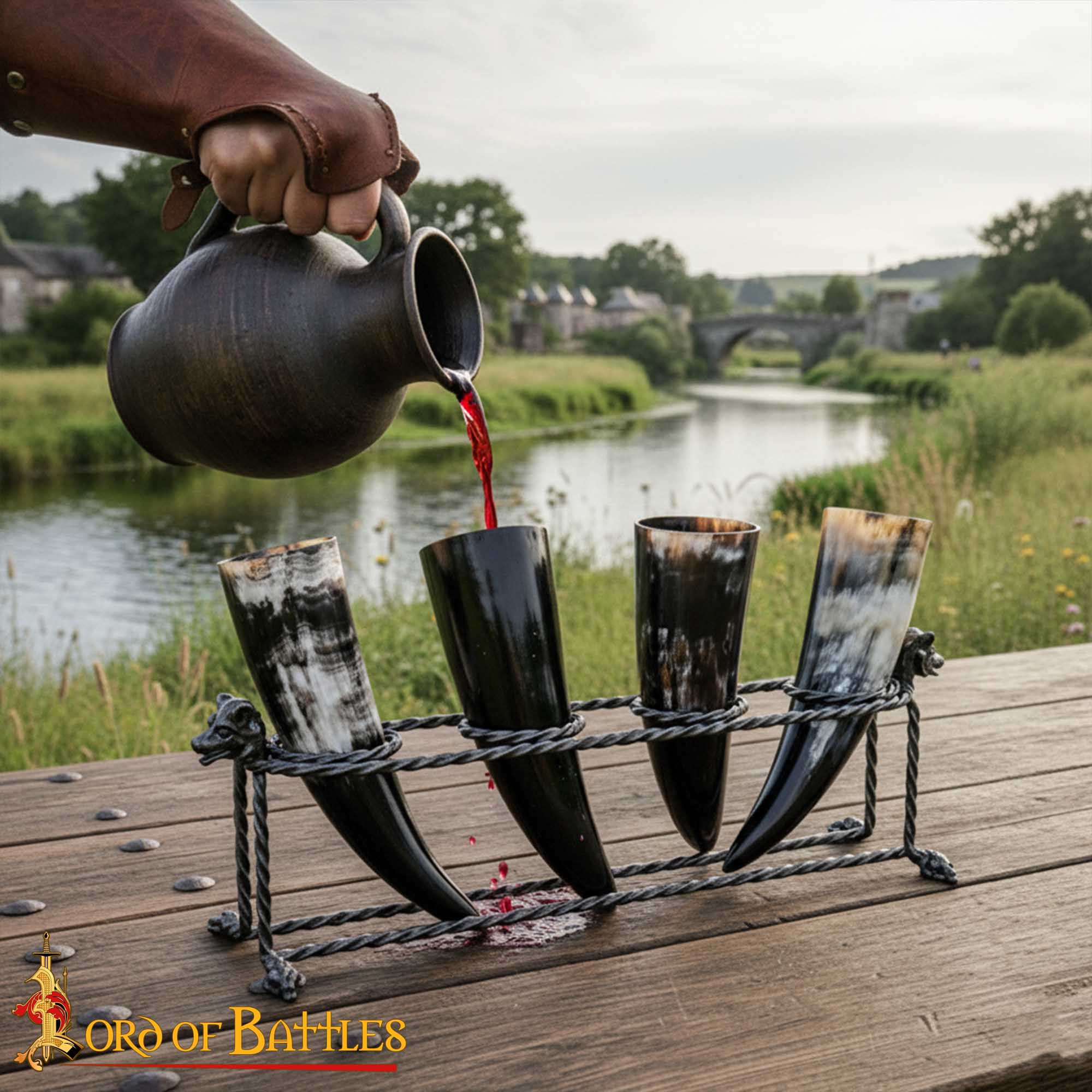 Medieval Viking Drinking Horns - 26409-4Pcs- 150ml 6