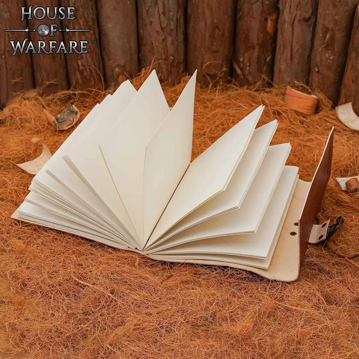 Medieval Goddess Embossed Leather Journal – Handmade Diary with Brass Lock - Image 6