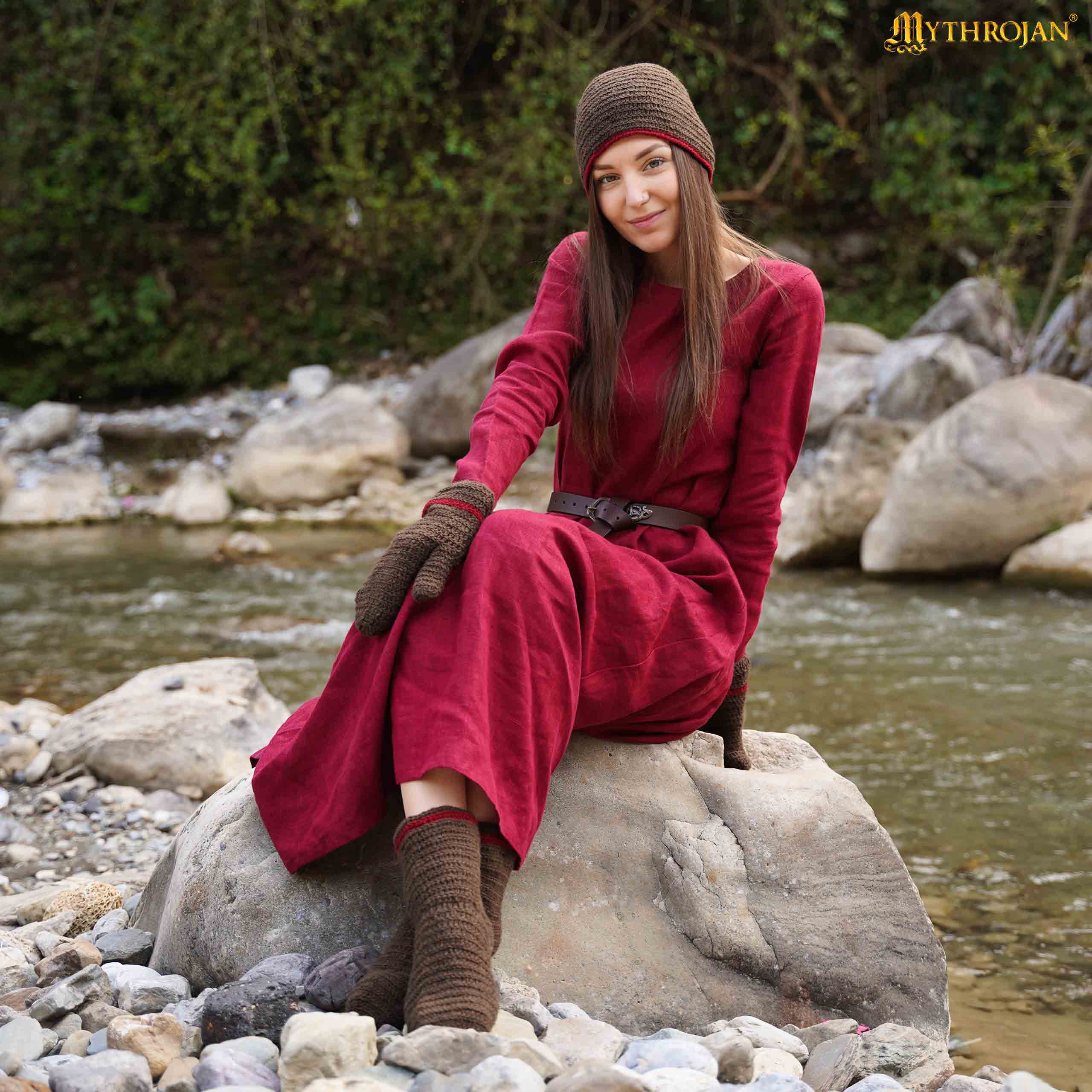Viking Socks-301127BRRD 6 Naalbinding Woolen Socks