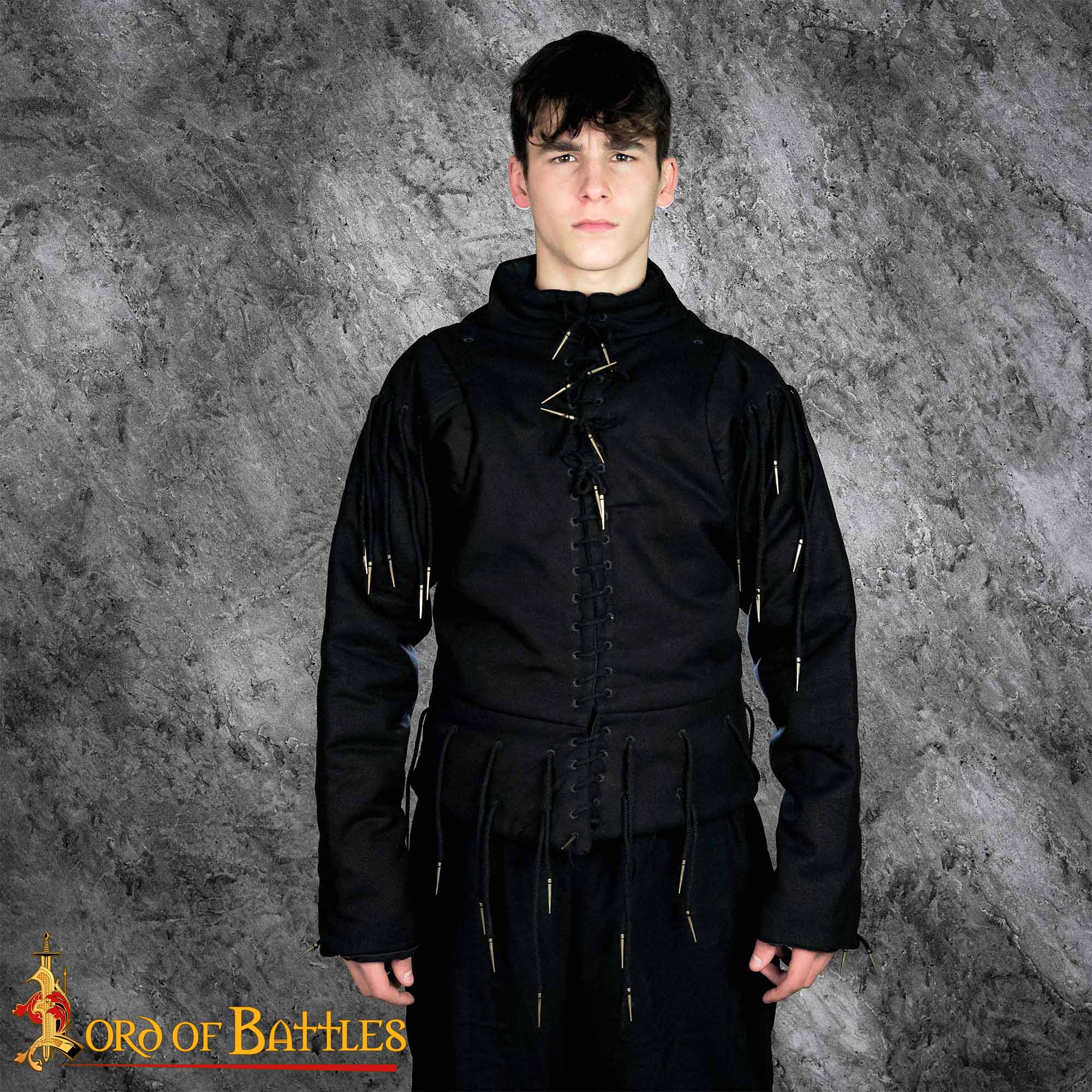 Medieval Arming Doublet-7121BK 15th Century Arming Doublet
