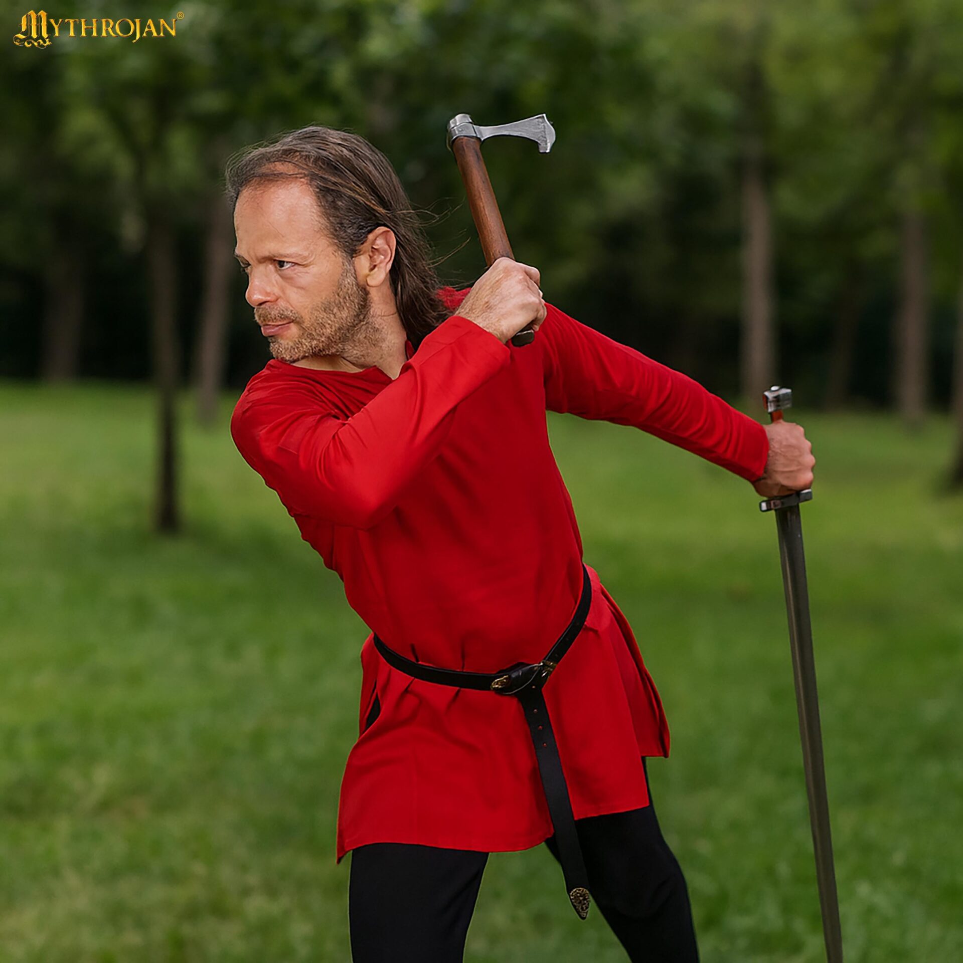 Raider Viking Cotton Tunic Medieval Norse Renaissance Shirt - 300985RD Cotton Tunic