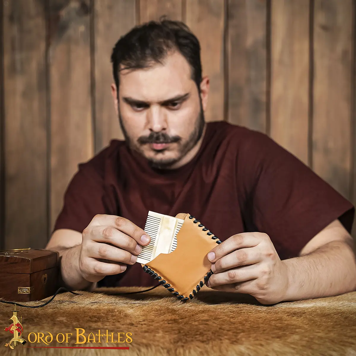 Viking Double Sided Bone Comb Grooming Tool for Beard and Hair Viking Double Sided Bone Comb Grooming Tool for Beard and Hair - Image 3