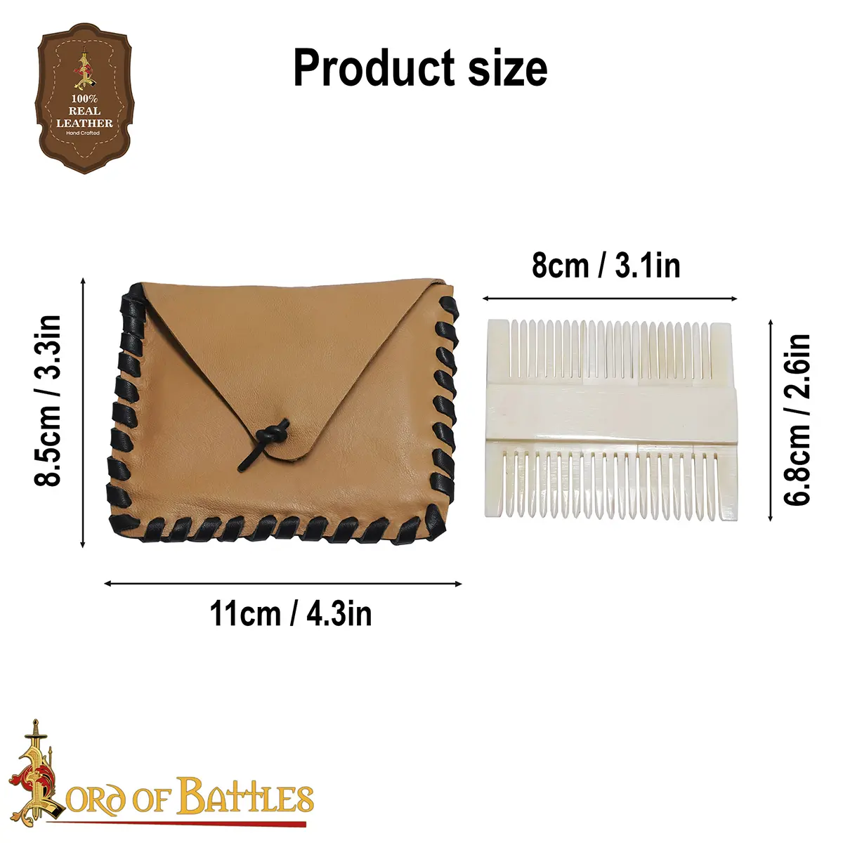 Viking Double Sided Bone Comb Grooming Tool for Beard and Hair Viking Double Sided Bone Comb Grooming Tool for Beard and Hair - Image 8