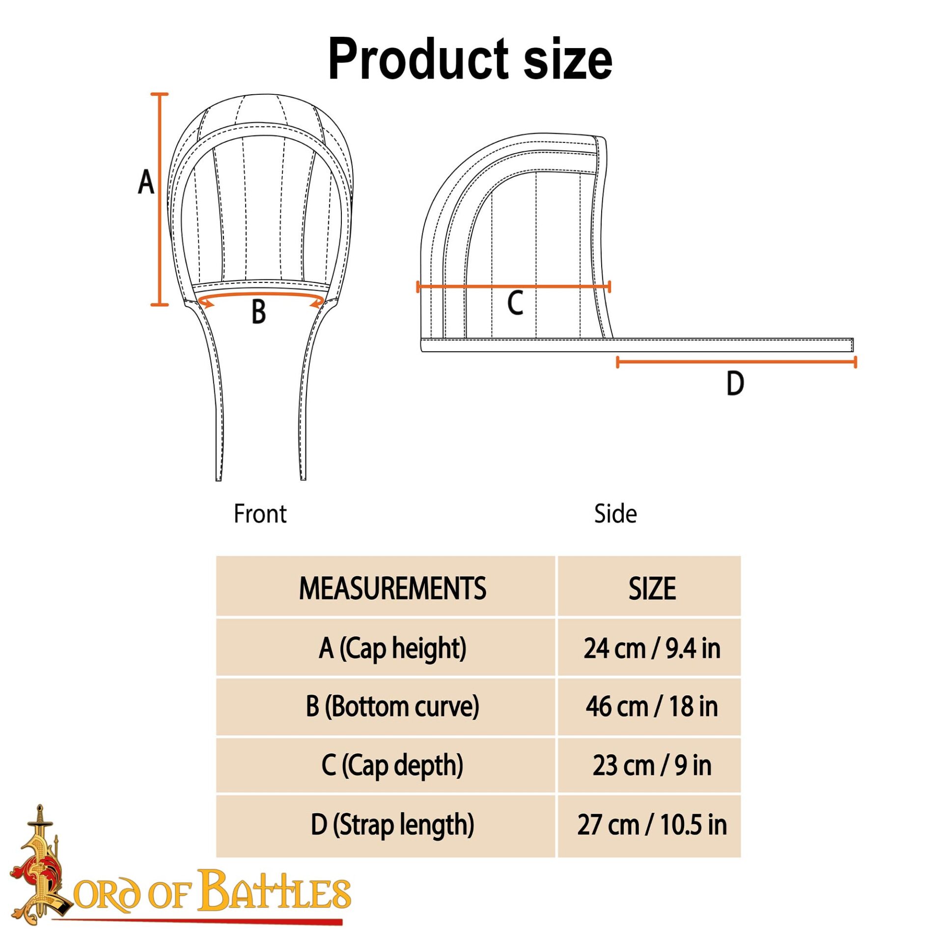 13th Century Medieval Padded Canvas Arming Cap-7202E 2 Arming Cap