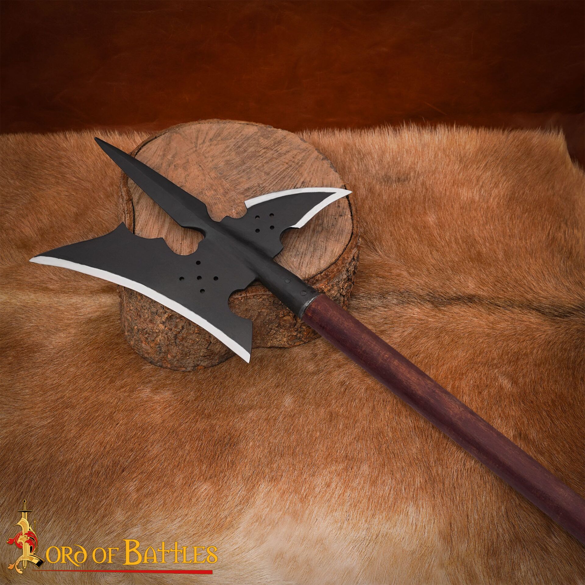 medieval-halberd-axe-polearm-steel-head-wooden-shaft-60697 1 Medieval Halberd Axe