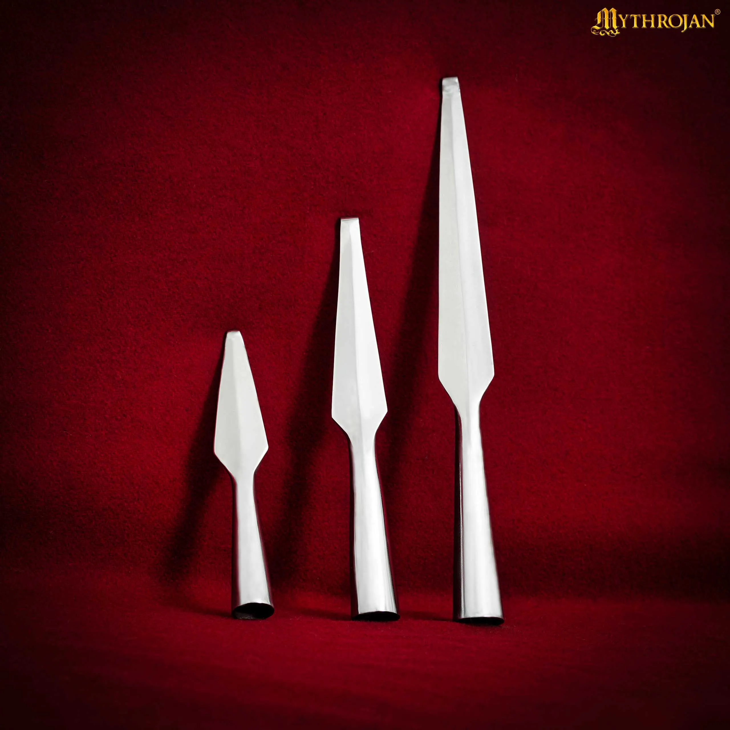 Mythrojan Medieval Spear Head Blunt Reenactment Battle SCA Viking Spearpoint Mythrojan Medieval Spear Head Blunt Reenactment Battle SCA Viking Spearpoint