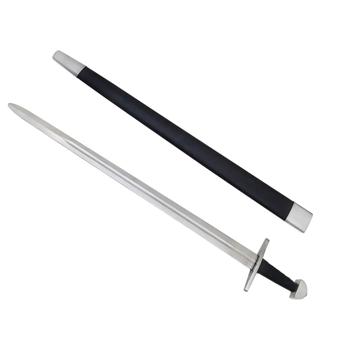 Traditionally Hand-Forged Viking Sword with Scabbard – 38 inch Fully Tempered Steel Blade Traditionally Hand-Forged Viking Sword with Scabbard – 38 inch Fully Tempered Steel Blade