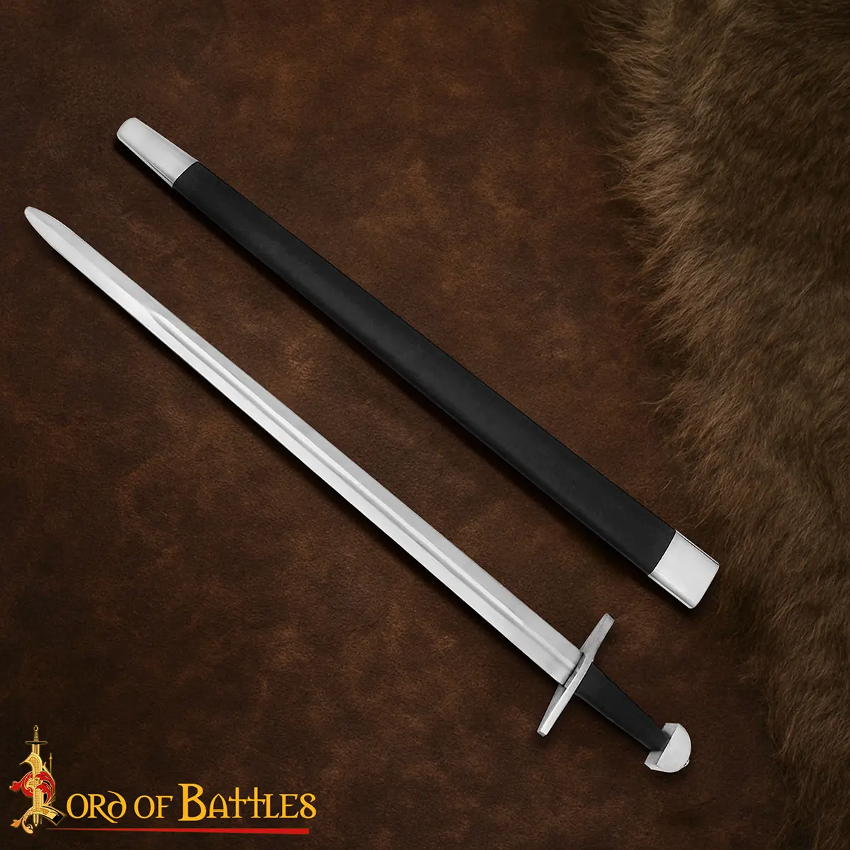 Traditionally Hand-Forged Viking Sword with Scabbard – 38 inch Fully Tempered Steel Blade Traditionally Hand-Forged Viking Sword with Scabbard – 38 inch Fully Tempered Steel Blade - Image 2