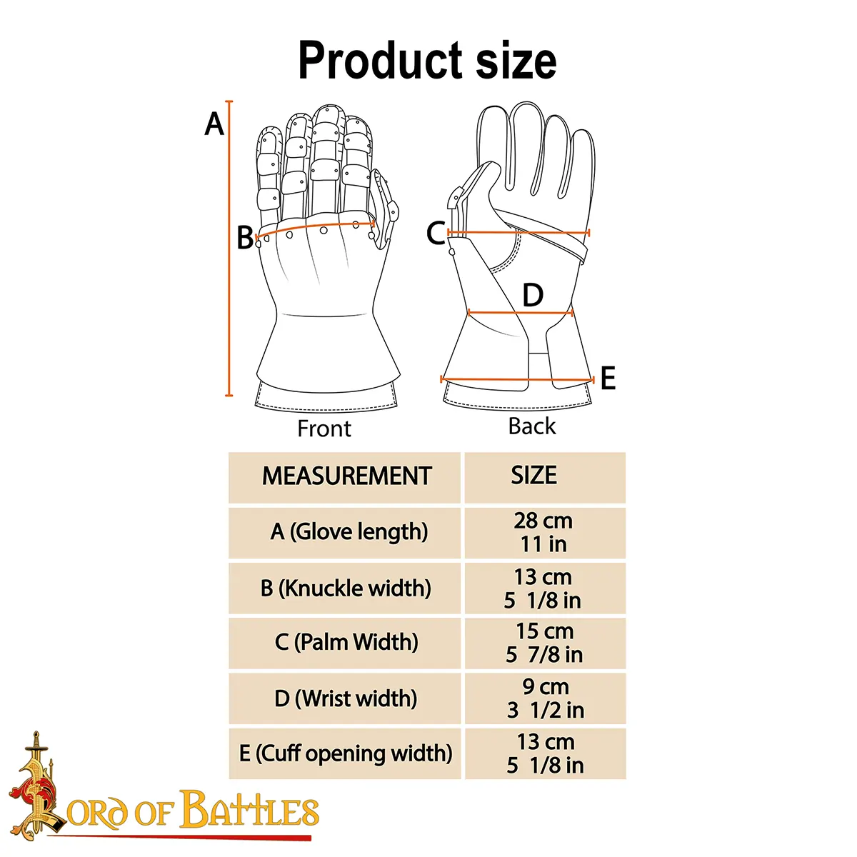 14th Century Hourglass Gauntlets, Articulated Knight’s Gloves – Gothic Armour 14th Century Hourglass Gauntlets, Articulated Knight’s Gloves – Gothic Armour - Image 3