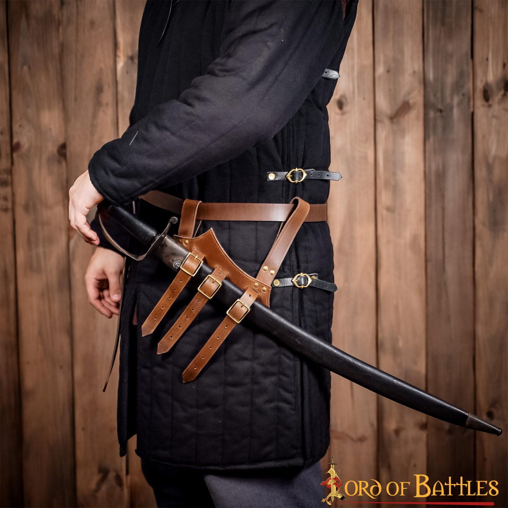 Medieval Leather Sword and Axe Frog Handcrafted from Genuine Leather Medieval Leather Sword and Axe Frog Handcrafted from Genuine Leather