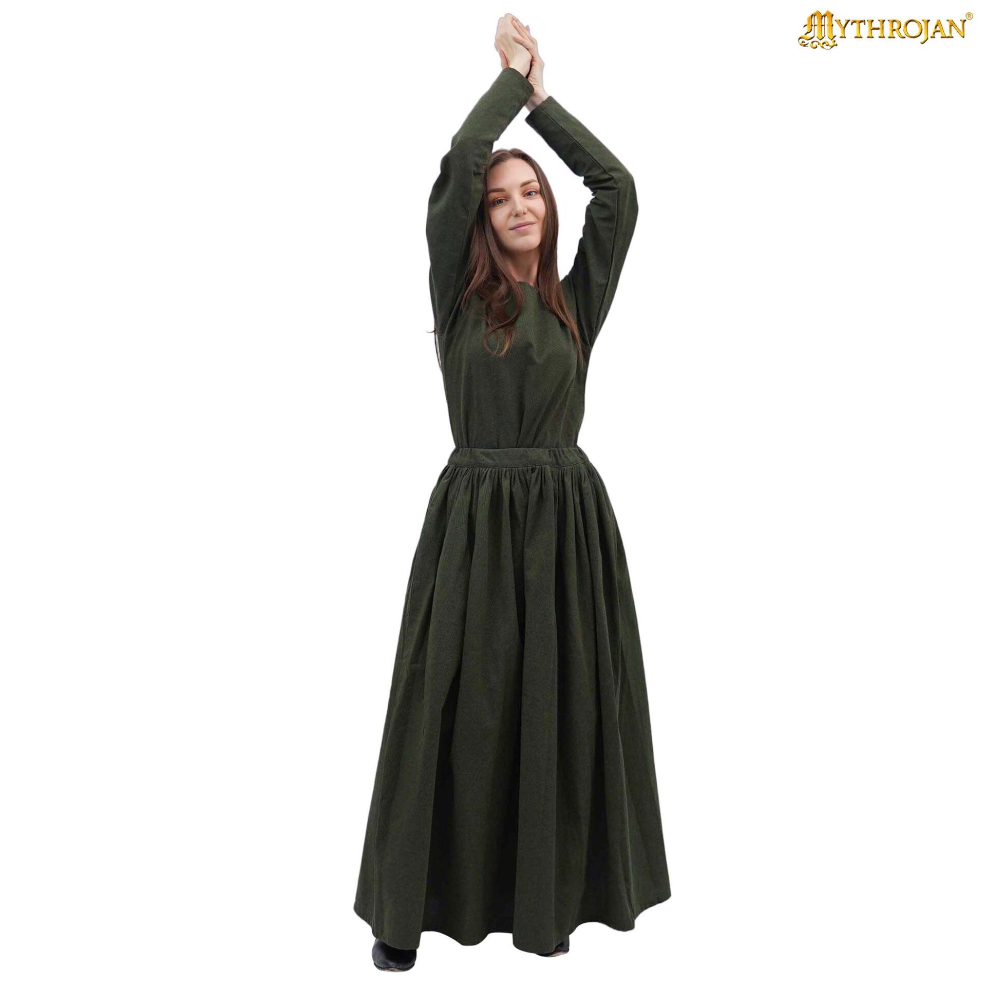 medieval-cotton-skirt-green-full-length-larp-costume-301100GN 4 Fantasy Skirt