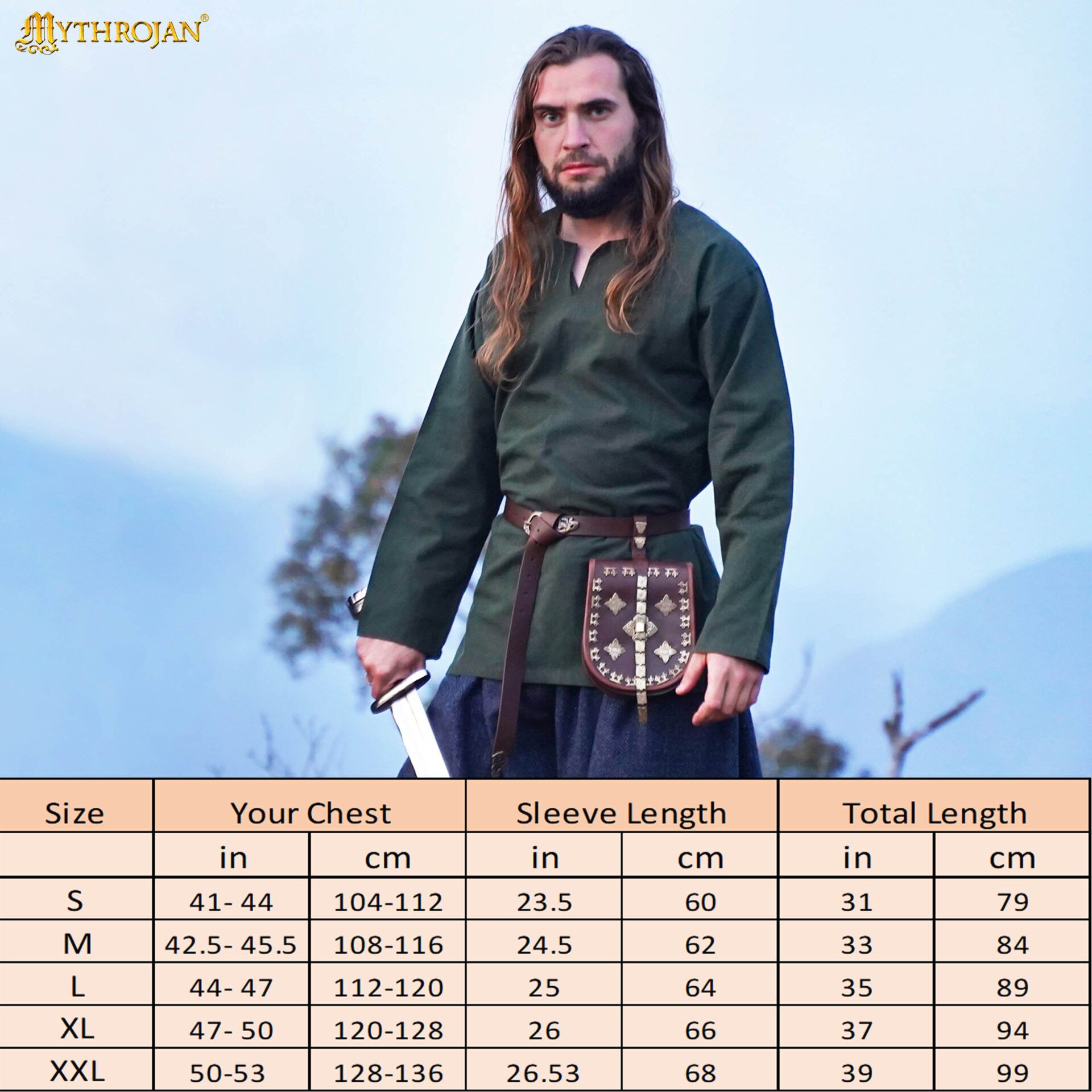 Medieval Tunics-301094GN 2 Greenwood Sentinel