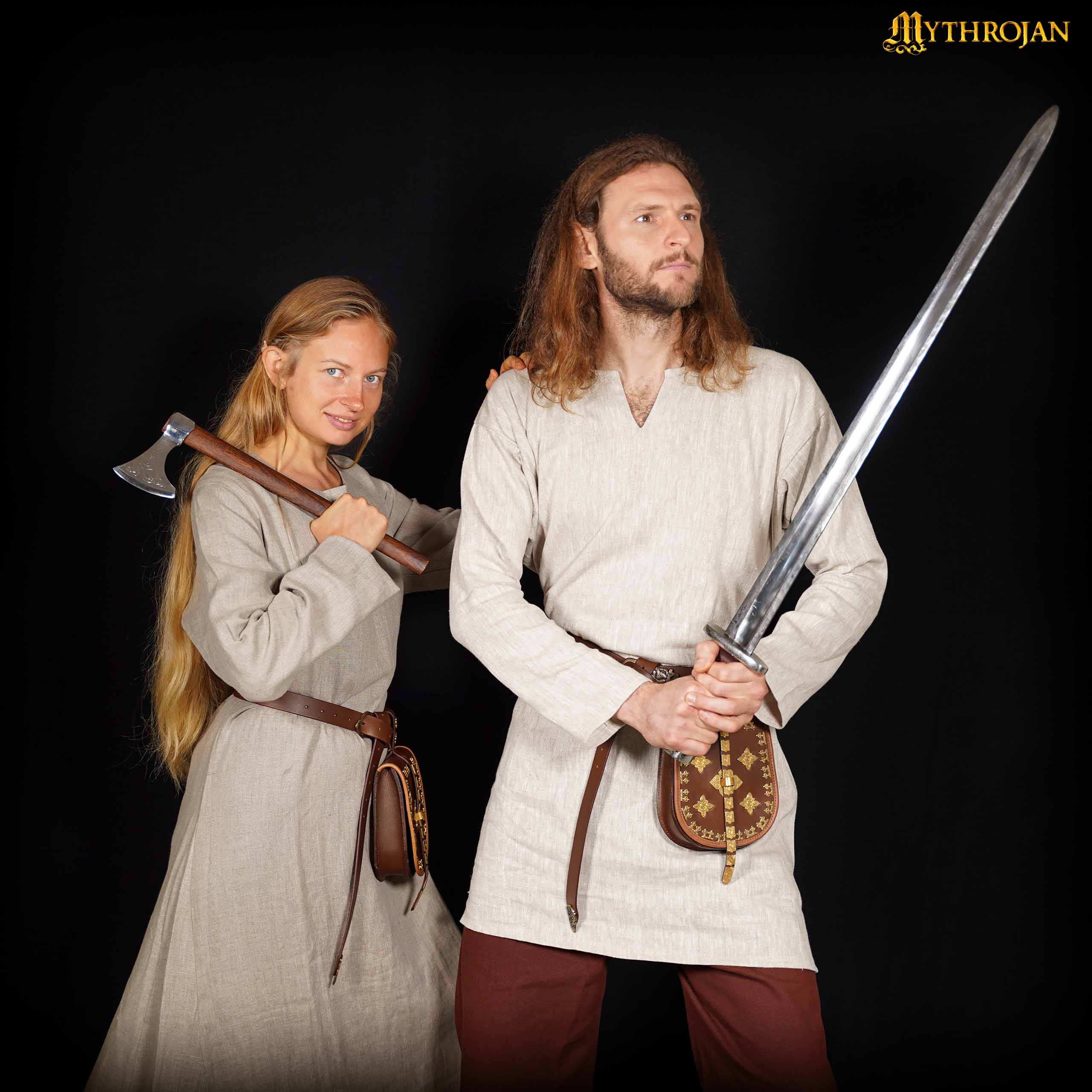 Viking Tunics-301080N 1 Erik Viking Linen Tunic