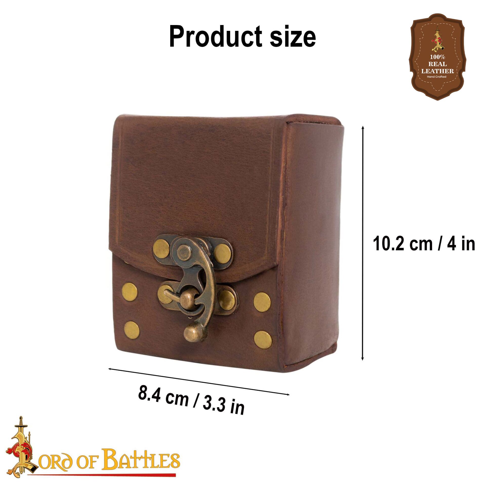 Medieval leather pouch-25864CBR 2 Leather Belt Pouch