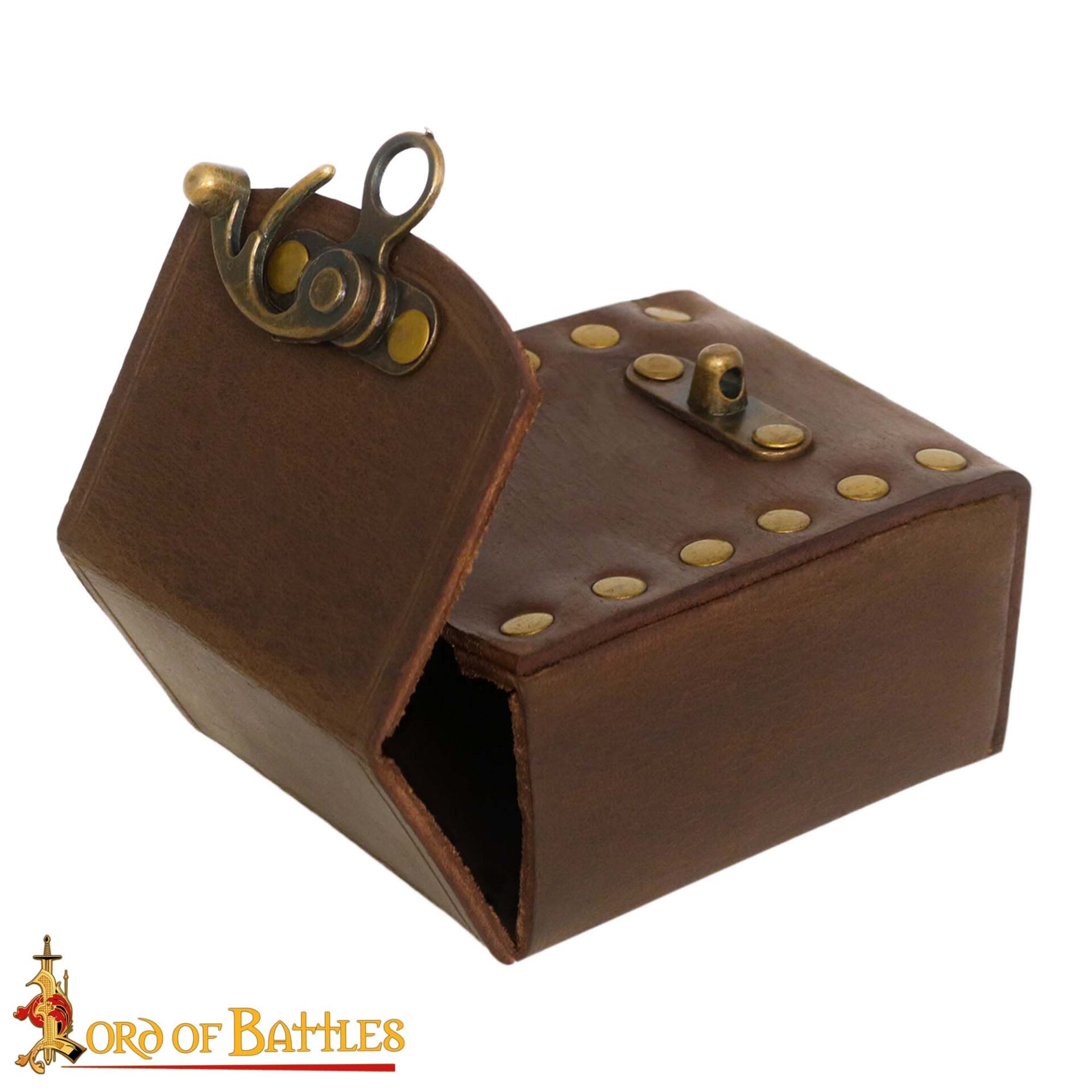 Medieval leather pouch-25864CBR 4 Leather Belt Pouch