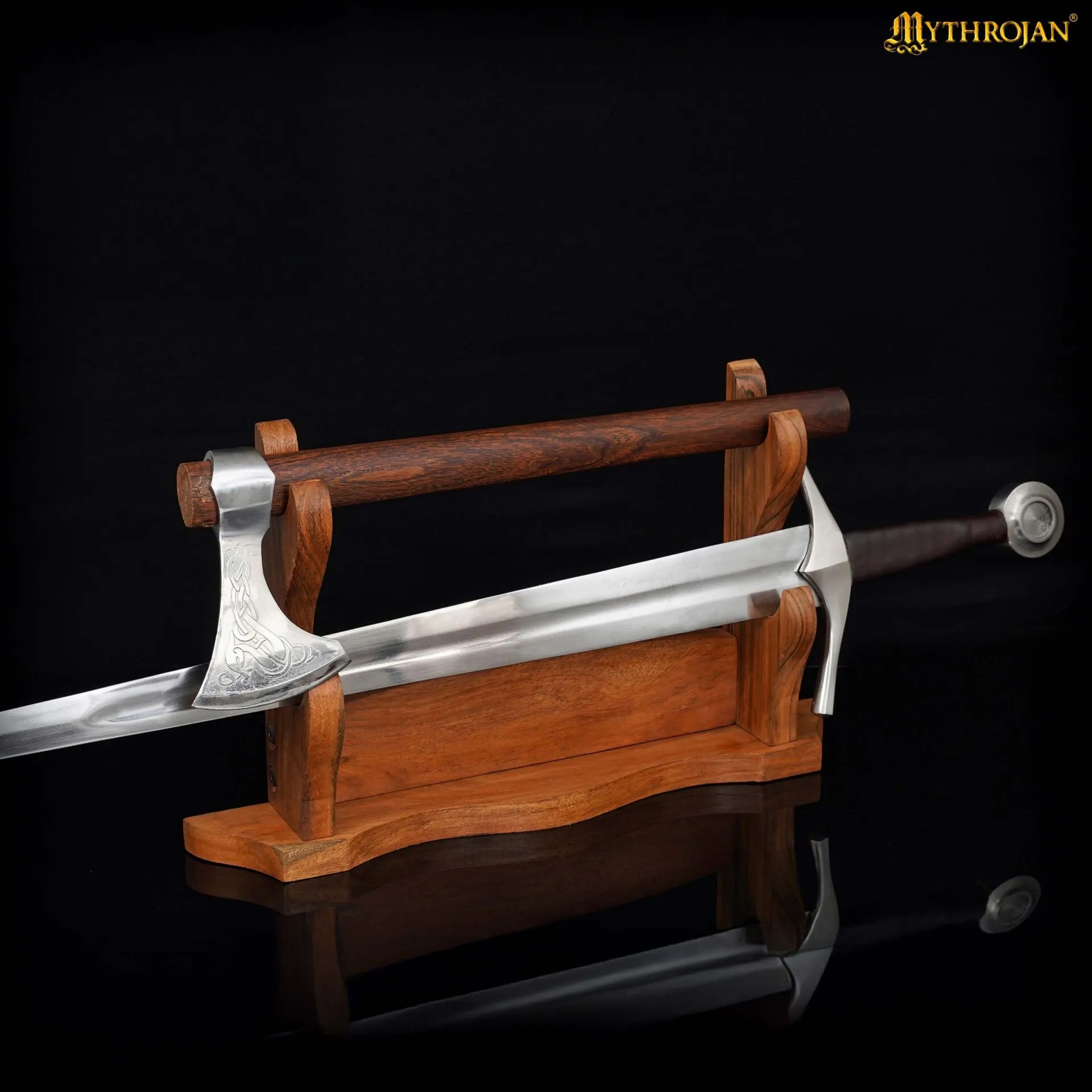 19th Century Victorian Solid Wood 2-Tier Sword Stand-300618 1 Sword Stand