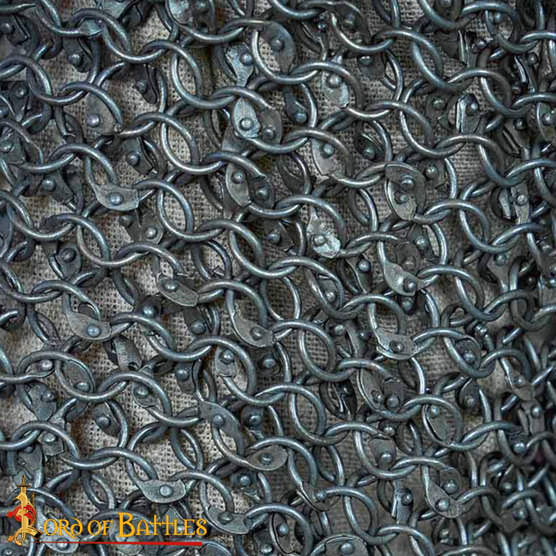 Round Ring Chainmail Hauberk Shirt, Dome Riveted, 8 mm 18 gauge, Natural Round Ring Chainmail Hauberk Shirt, Dome Riveted, 8 mm 18 gauge, Natural