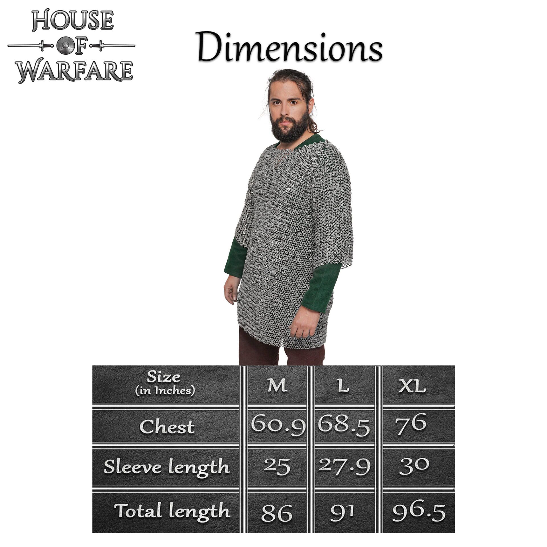 Medieval Haubergeon-700590 2 Chainmail Haubergeon