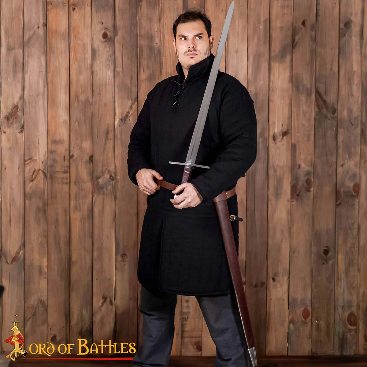 Traditionally Hand-Forged Norman Medieval Sword with Wheel Pommel – Fully Tempered Steel Blade with Leather Scabbard Traditionally Hand-Forged Norman Medieval Sword with Wheel Pommel – Fully Tempered Steel Blade with Leather Scabbard - Image 2