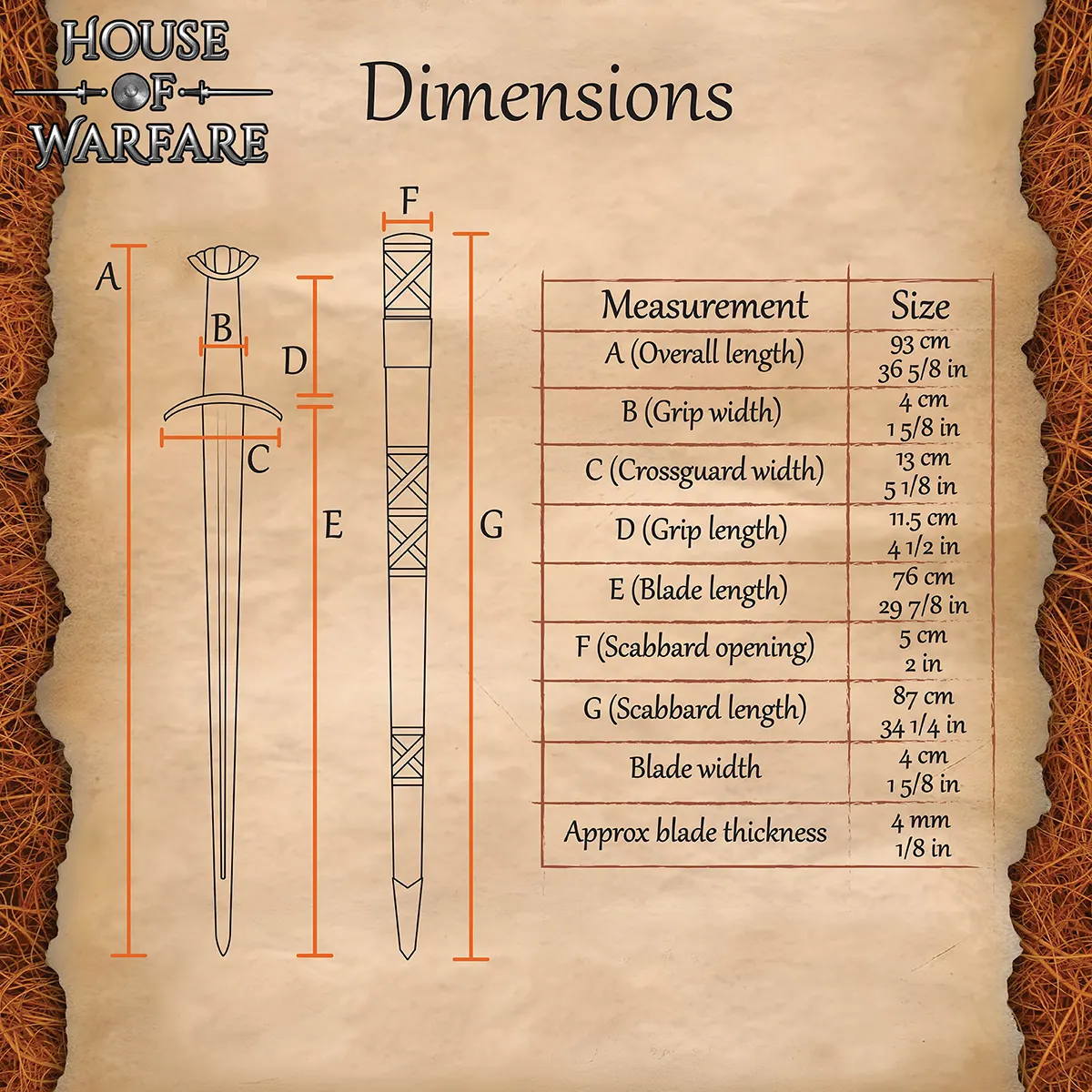 Collector's Five Lobe Viking Sword with Leather Scabbard Collector's Five Lobe Viking Sword with Leather Scabbard - Image 3