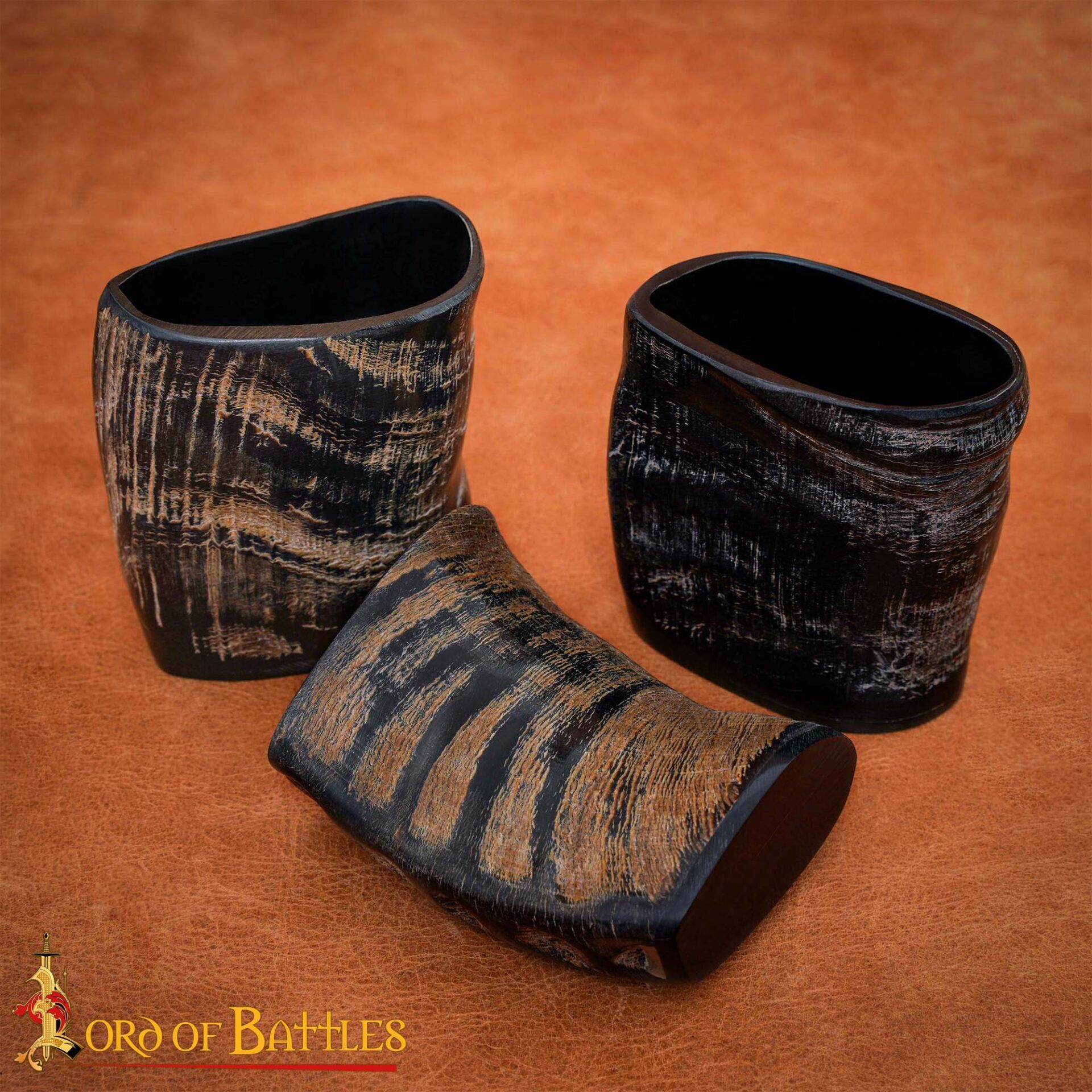 Viking Buffalo horn shot glasses-4440-3pcs Horn Shot Glass