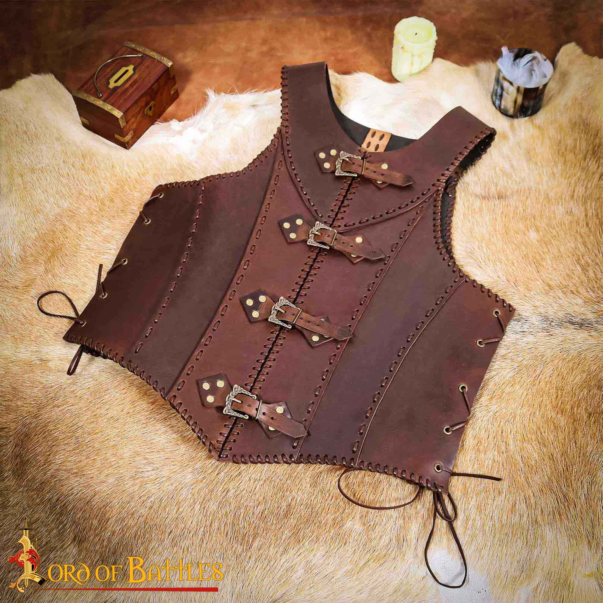 16th Century Stitched Leather Cuirass-25937CBR Cuirass