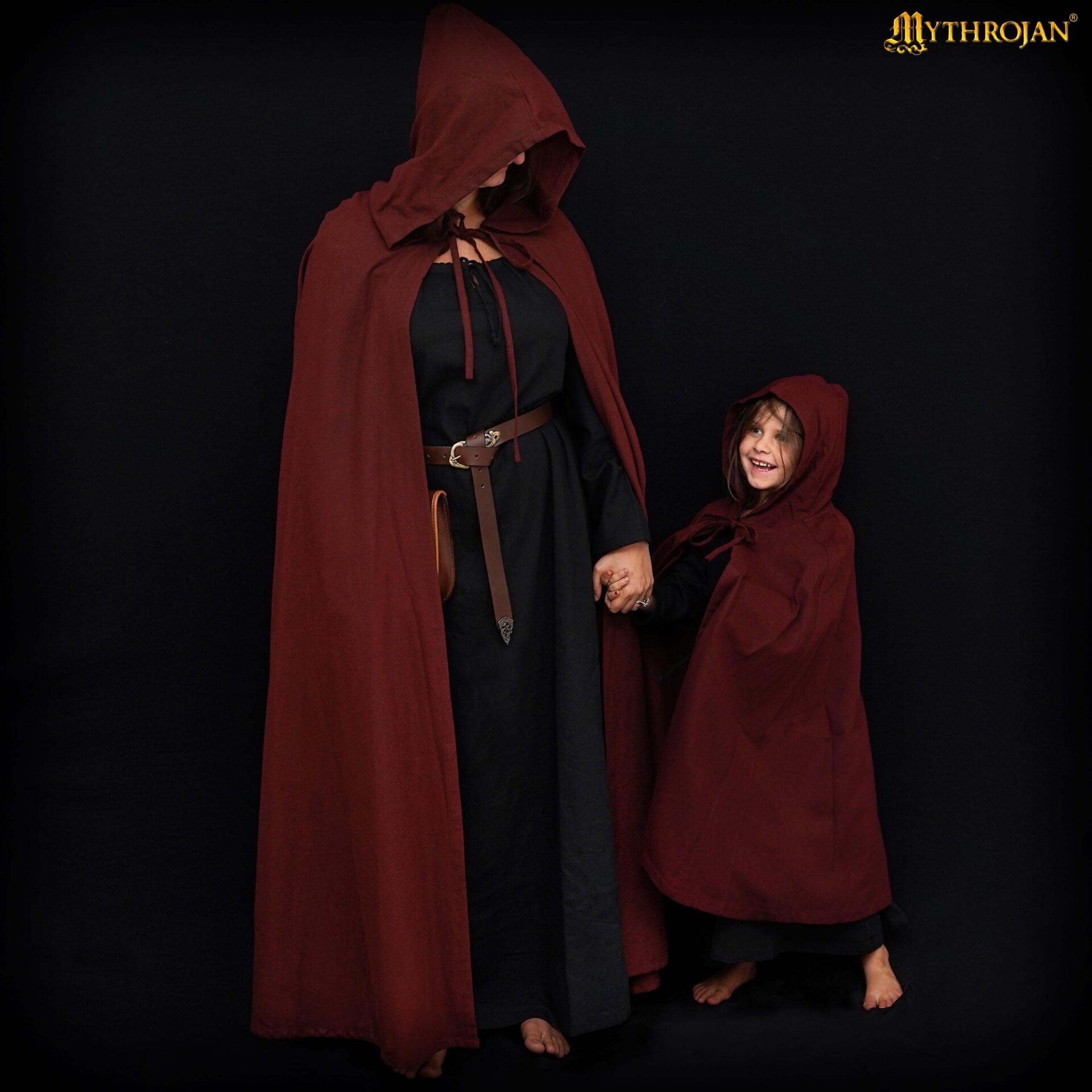 Medieval Hooded Cape Cotton Cloak-300981BR 4
