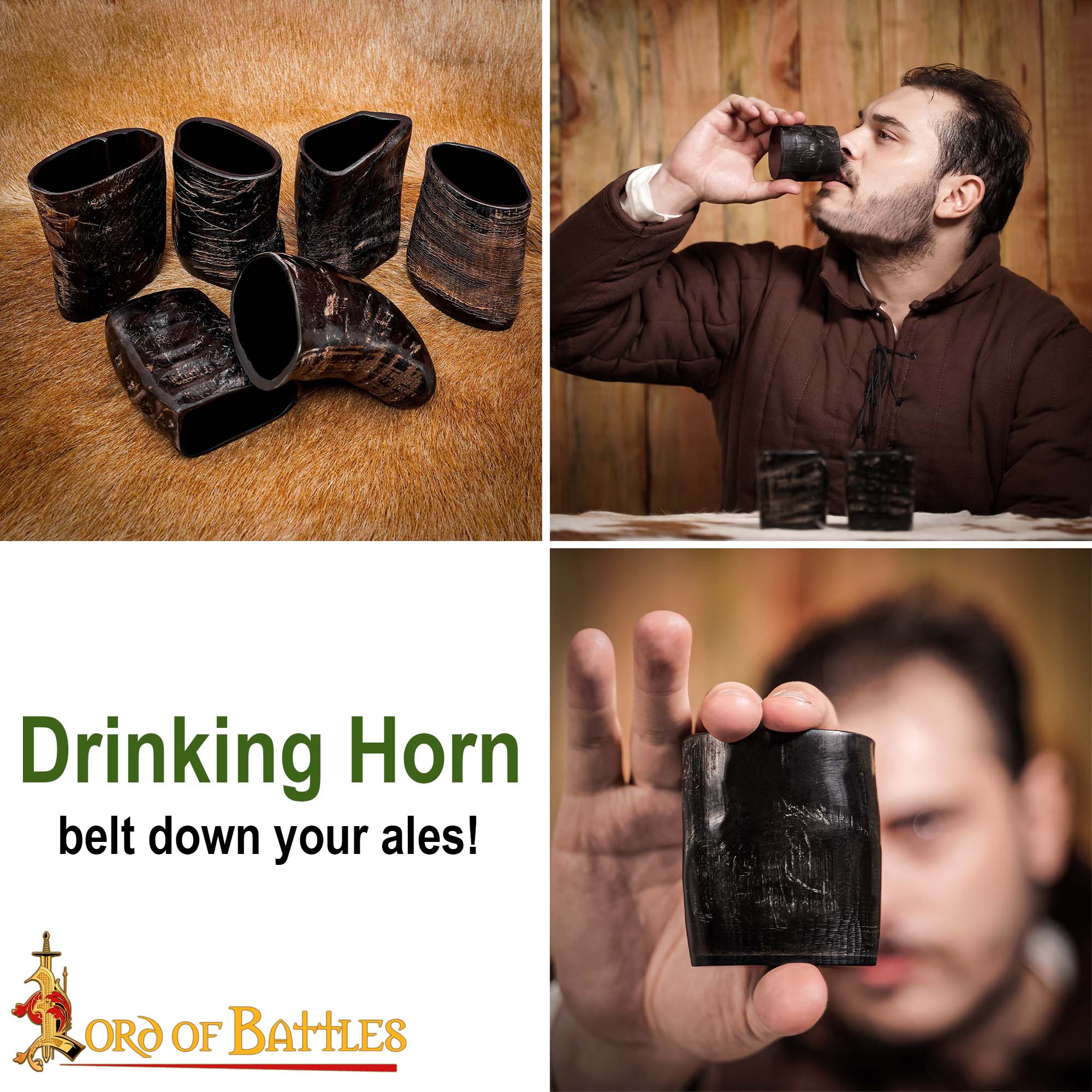 Viking Horn Shot Glass-4440-6pcs 7 Horn Shot Glass