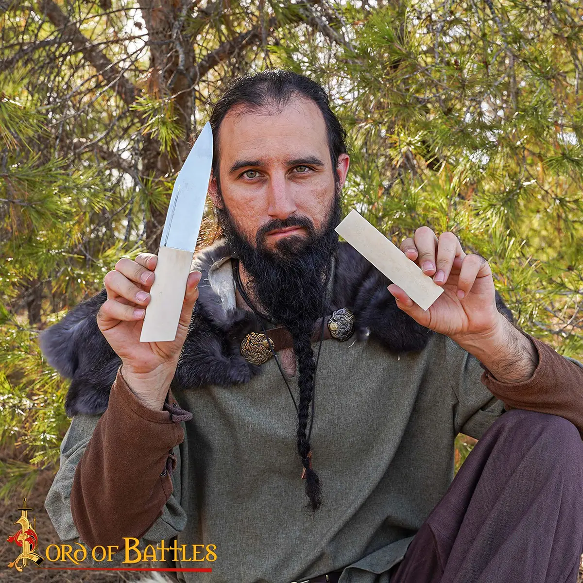 Handcrafted Genuine Bone Knife Handle, Medieval Knife Making & DIY Replacement - Image 2