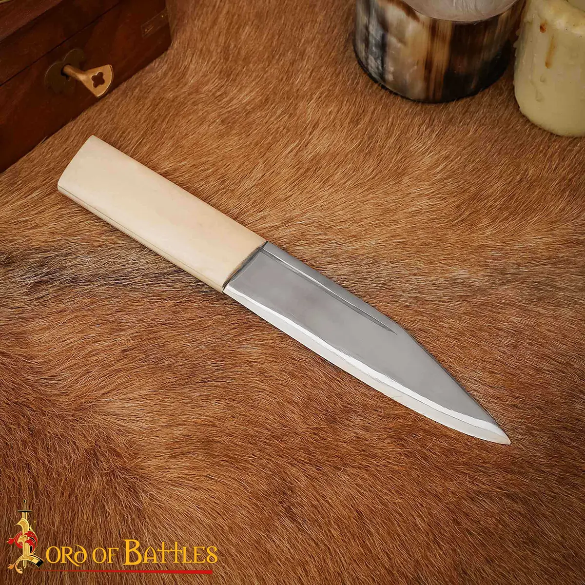 Handcrafted Genuine Bone Knife Handle, Medieval Knife Making & DIY Replacement - Image 5