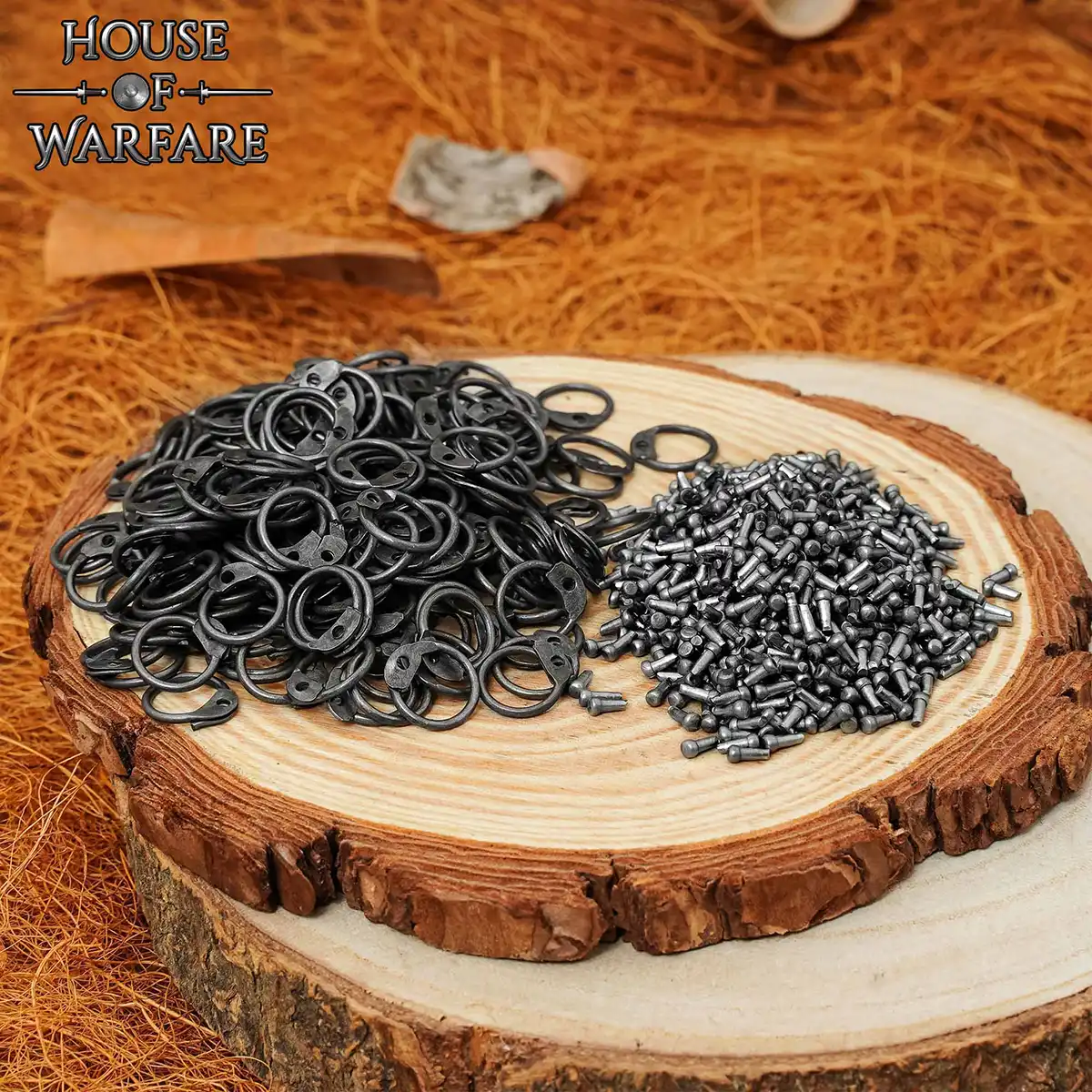 Riveted Chainmail Rings 8 mm 18 Gauge Mild Steel - 1 kg Pack - Image 2