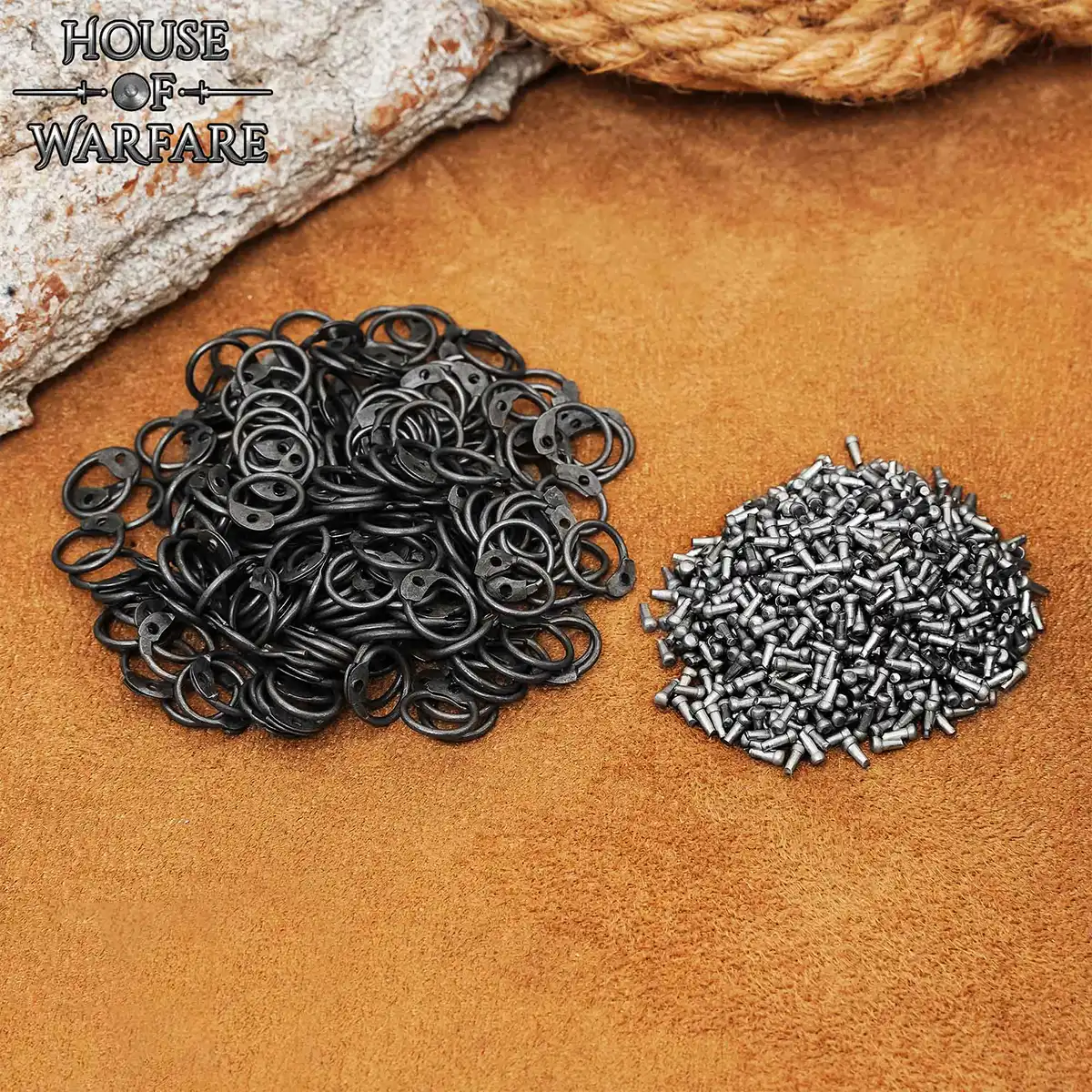 Riveted Chainmail Rings 8 mm 18 Gauge Mild Steel - 1 kg Pack - Image 5