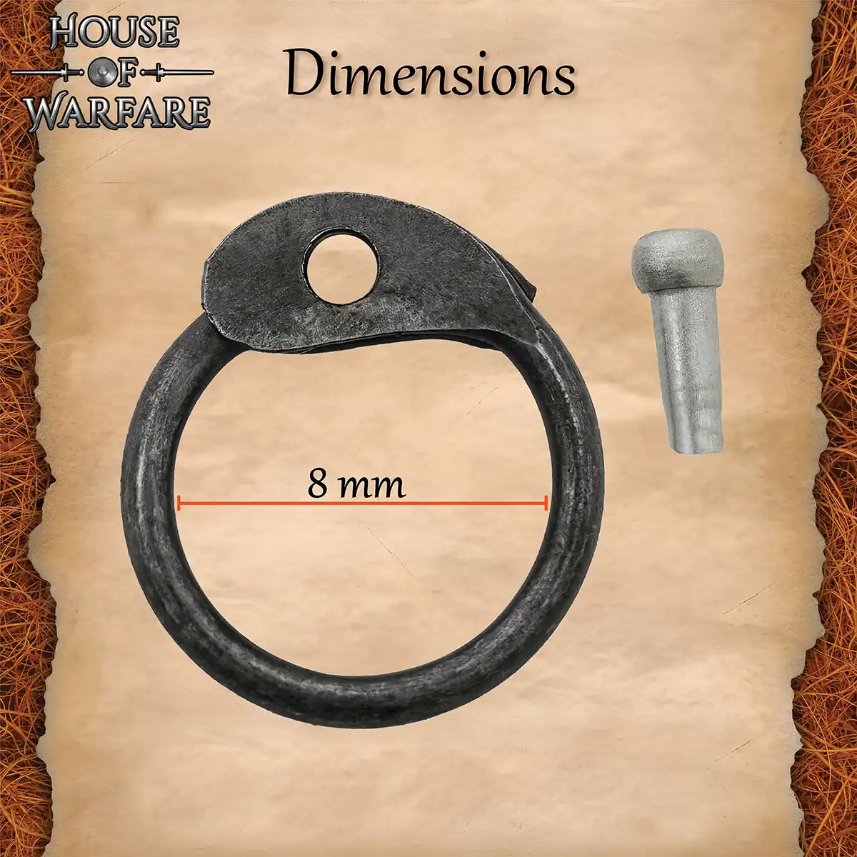 Riveted Chainmail Rings 8 mm 18 Gauge Mild Steel - 1 kg Pack - Image 3