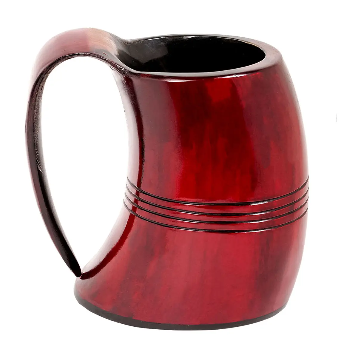 Horn Tankard – Viking Crimson Ox Horn Beer Mug