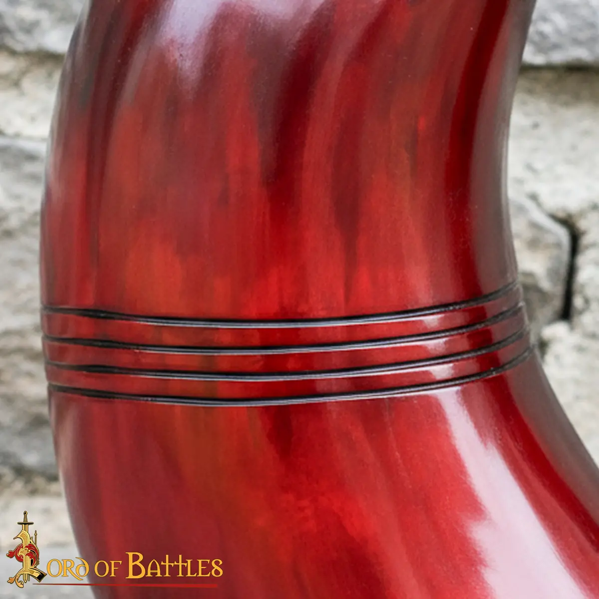 Horn Tankard – Viking Crimson Ox Horn Beer Mug - Image 4