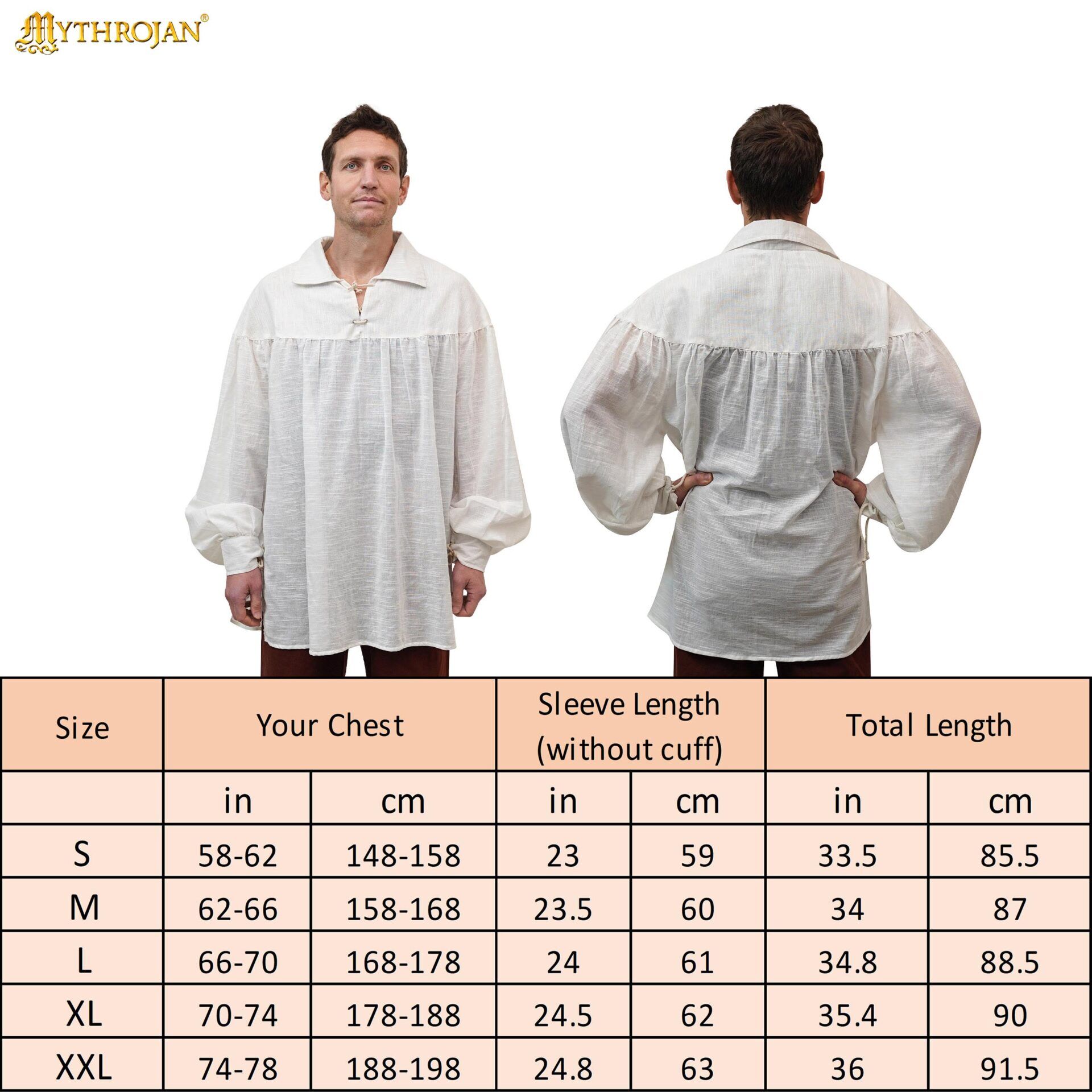 Medieval Poet Shirt Cotton Bard Shirt - 301088W 2 Poet Shirt