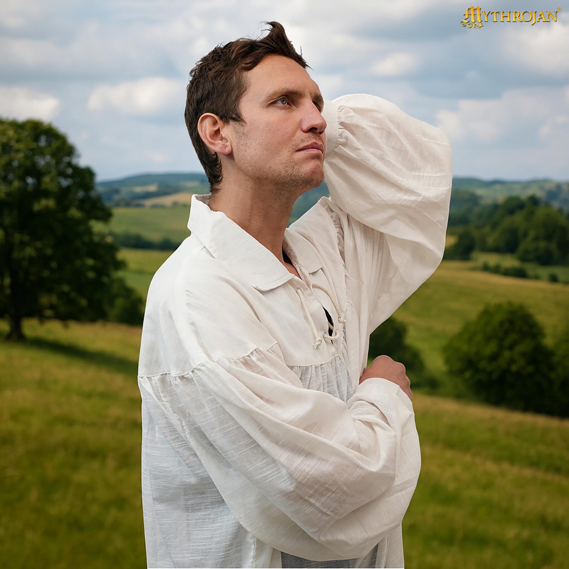 Medieval Poet Shirt Cotton Bard Shirt - 301088W 5 Poet Shirt