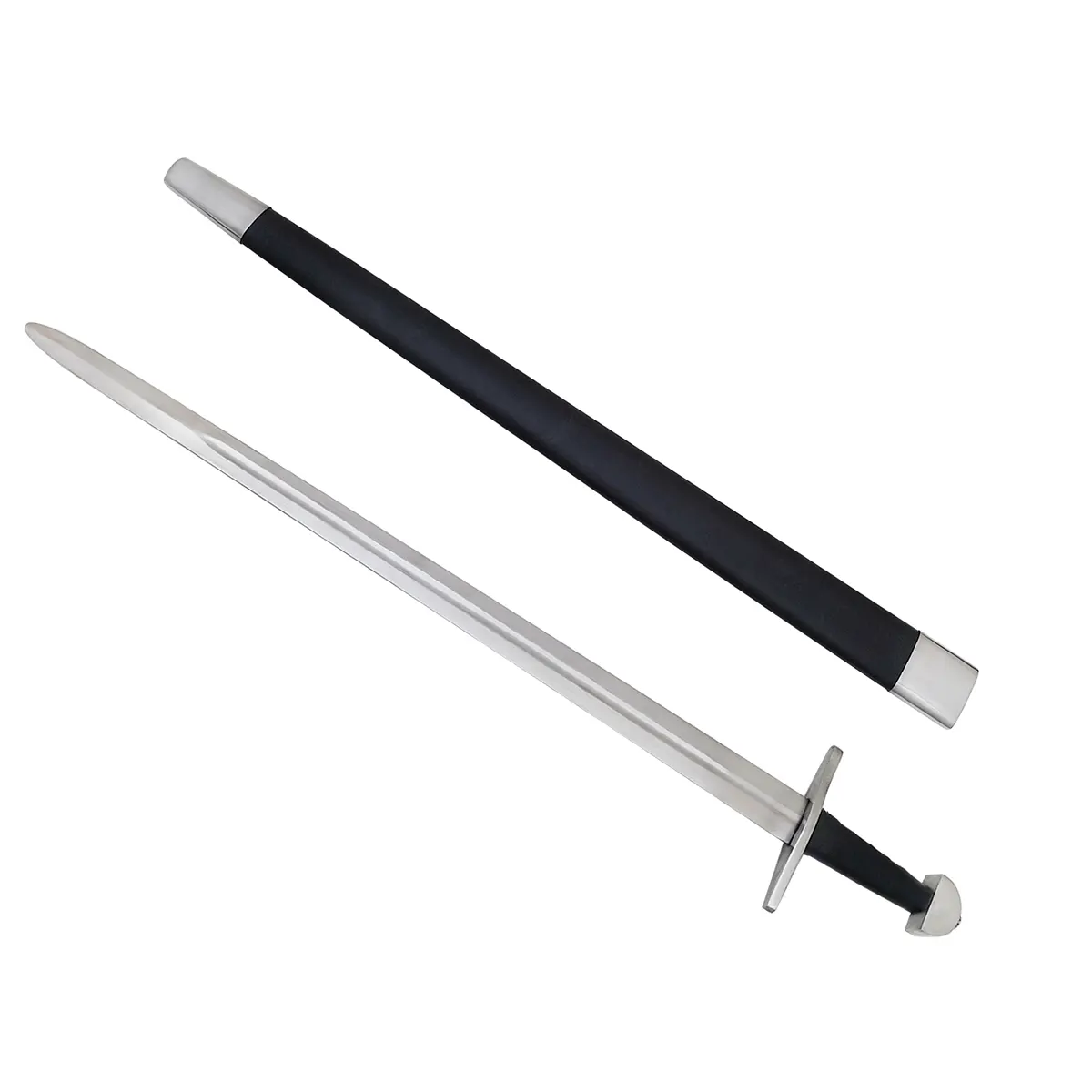 Traditionally Hand-Forged Viking Sword with Scabbard – 38 inch Fully Tempered Steel Blade