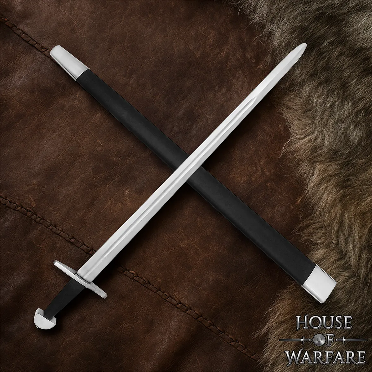 Traditionally Hand-Forged Viking Sword with Scabbard – 38 inch Fully Tempered Steel Blade - Image 5