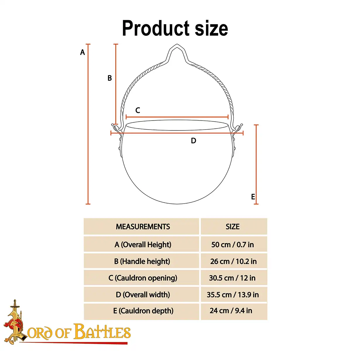 Campfire Iron Cauldron, 8 Litres - Image 3