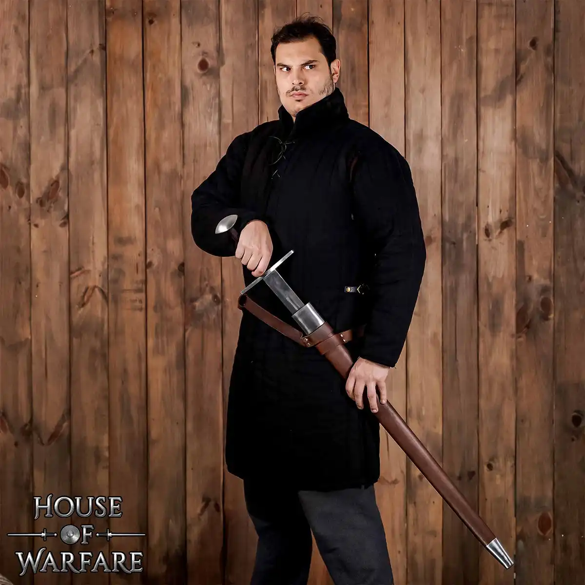 Traditionally Hand forged Norman Long Sword with Leather Scabbard – Fully Tempered Steel Blade - Image 2