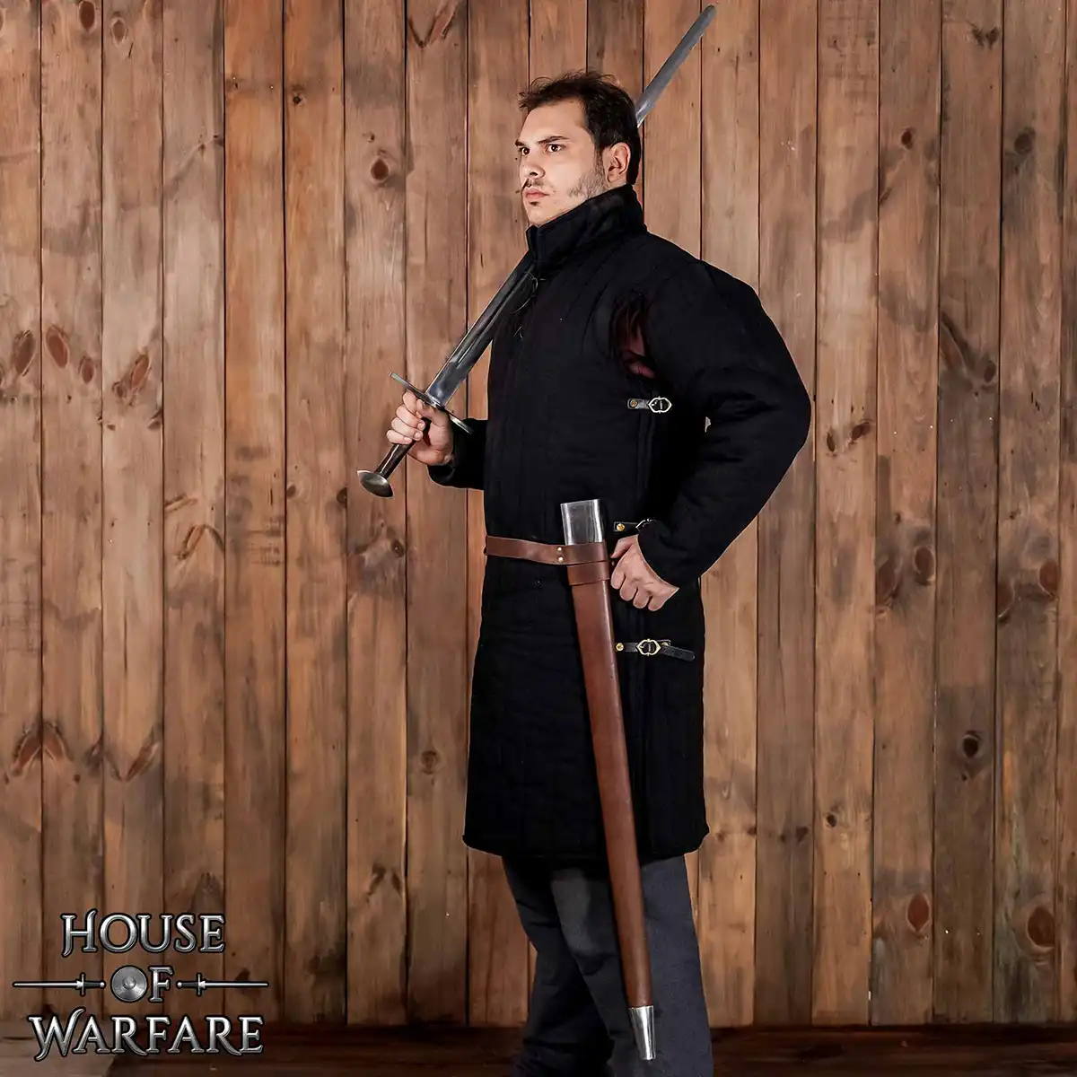 Traditionally Hand forged Norman Long Sword with Leather Scabbard – Fully Tempered Steel Blade - Image 4