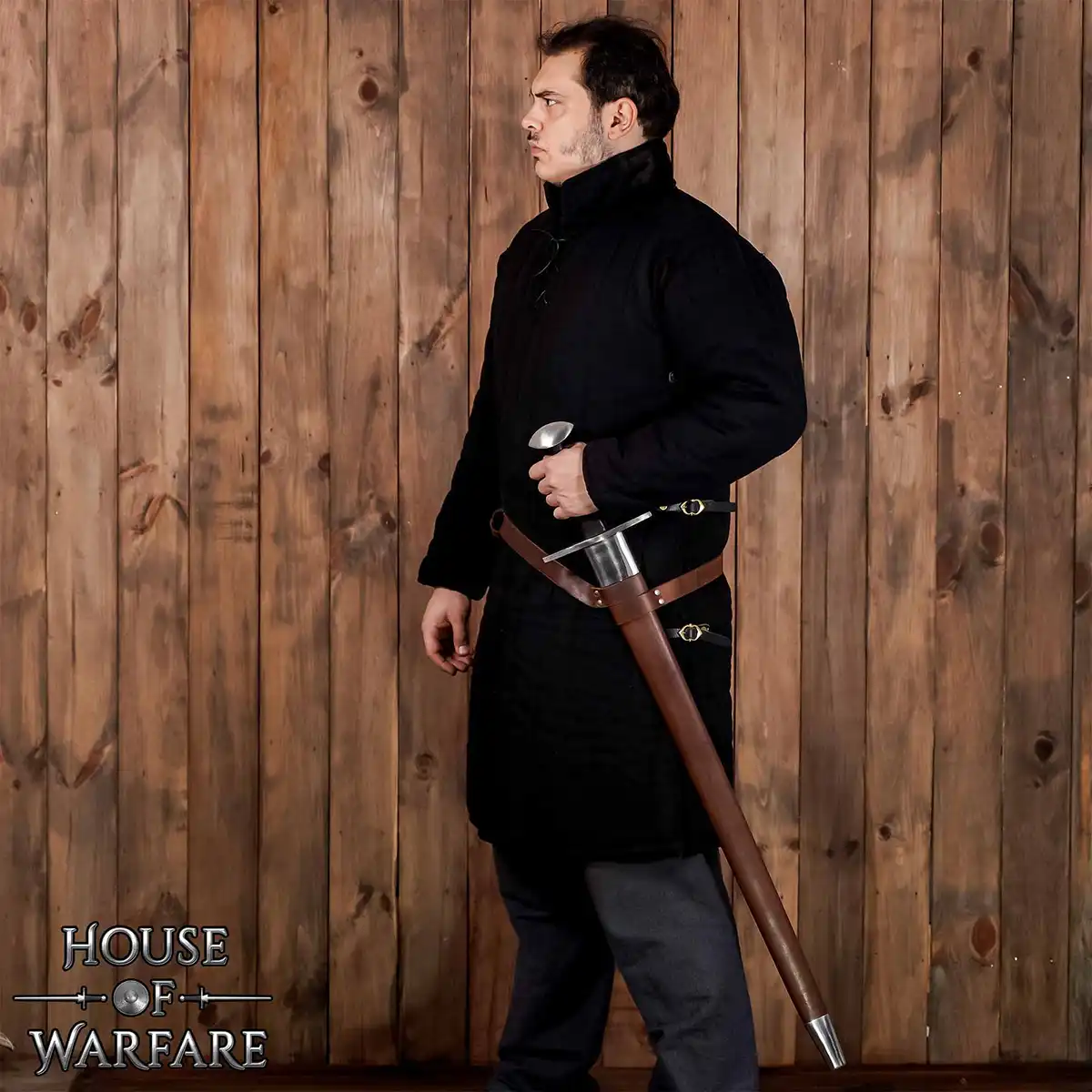 Traditionally Hand forged Norman Long Sword with Leather Scabbard – Fully Tempered Steel Blade - Image 6