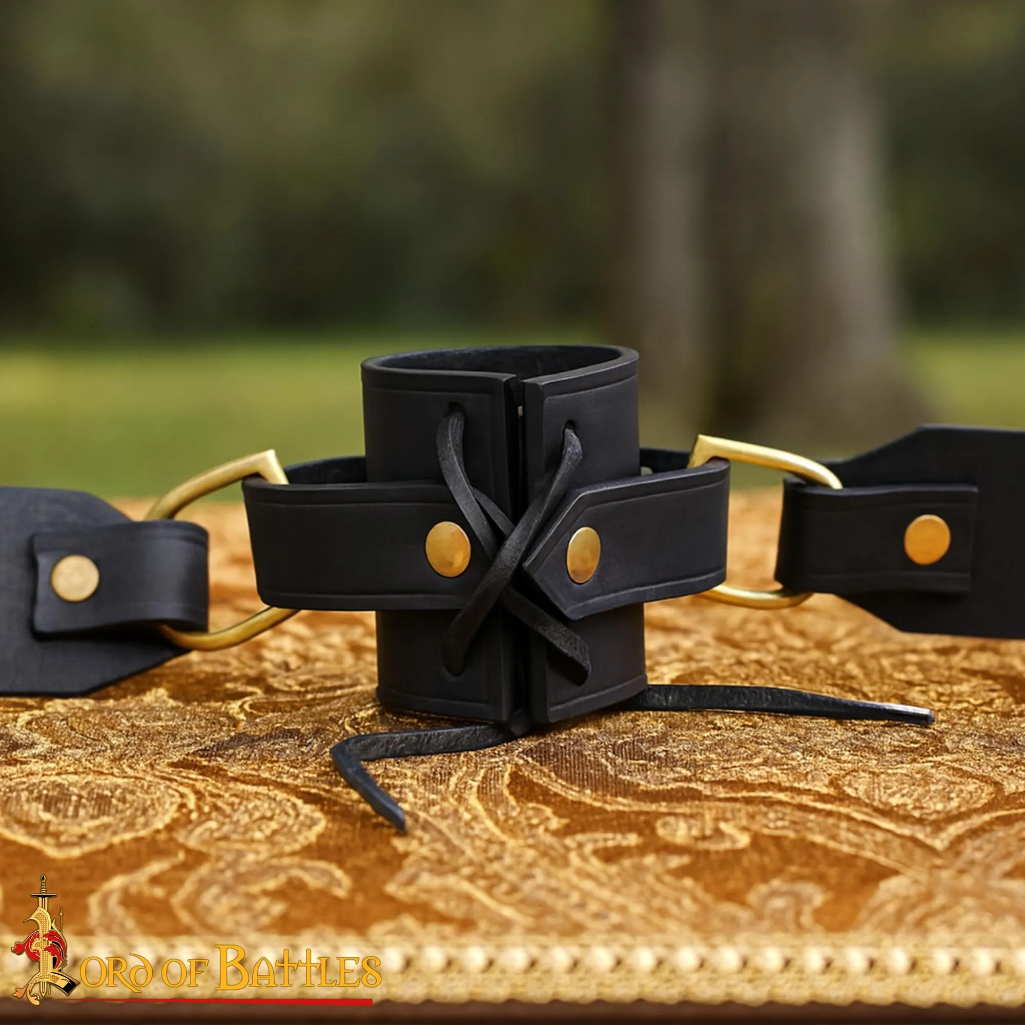 Handcrafted Medieval Double Wrap Sword Belt Genuine Leather - 26203BK 5 Double Wrap Sword Belt