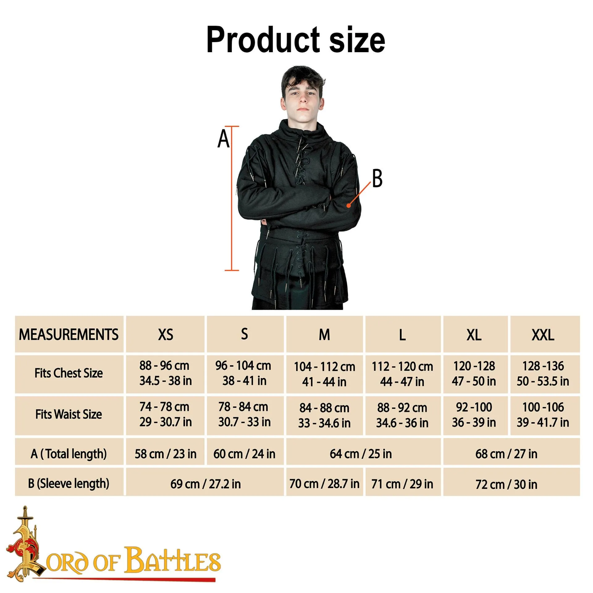 15th Century Medieval Black Arming Doublet-7121BK 2 15th Century Arming Doublet