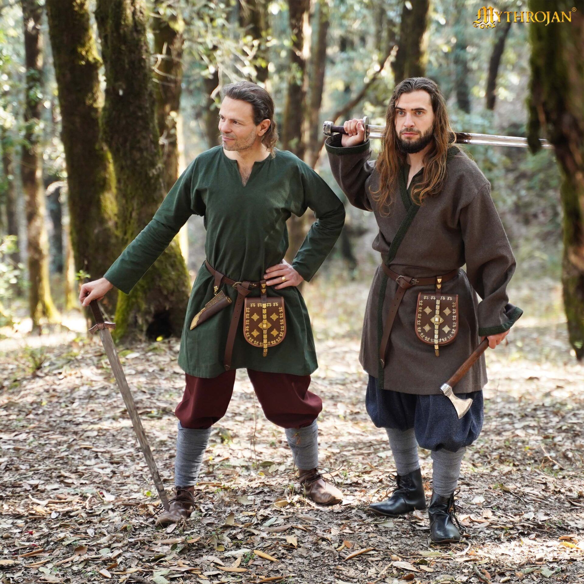 Medieval Green Tunic-301097GN 1 Viking tunic